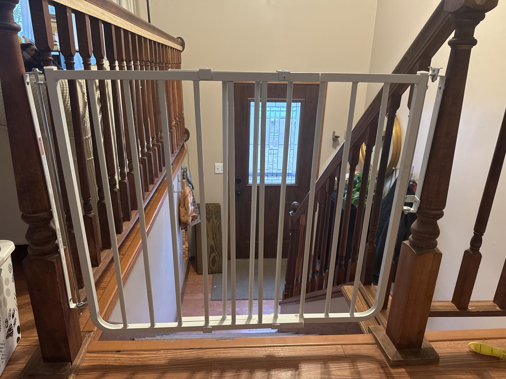 Cardinal Gates SS30 Stairway Special Baby Gate for Top of Stairs - Adjustable Indoor Dog Gate - Aluminum Metal Safety Gate for Kids & Pets - 27 to 42.5 Inches Wide - White - USA Based Company customer photo 2