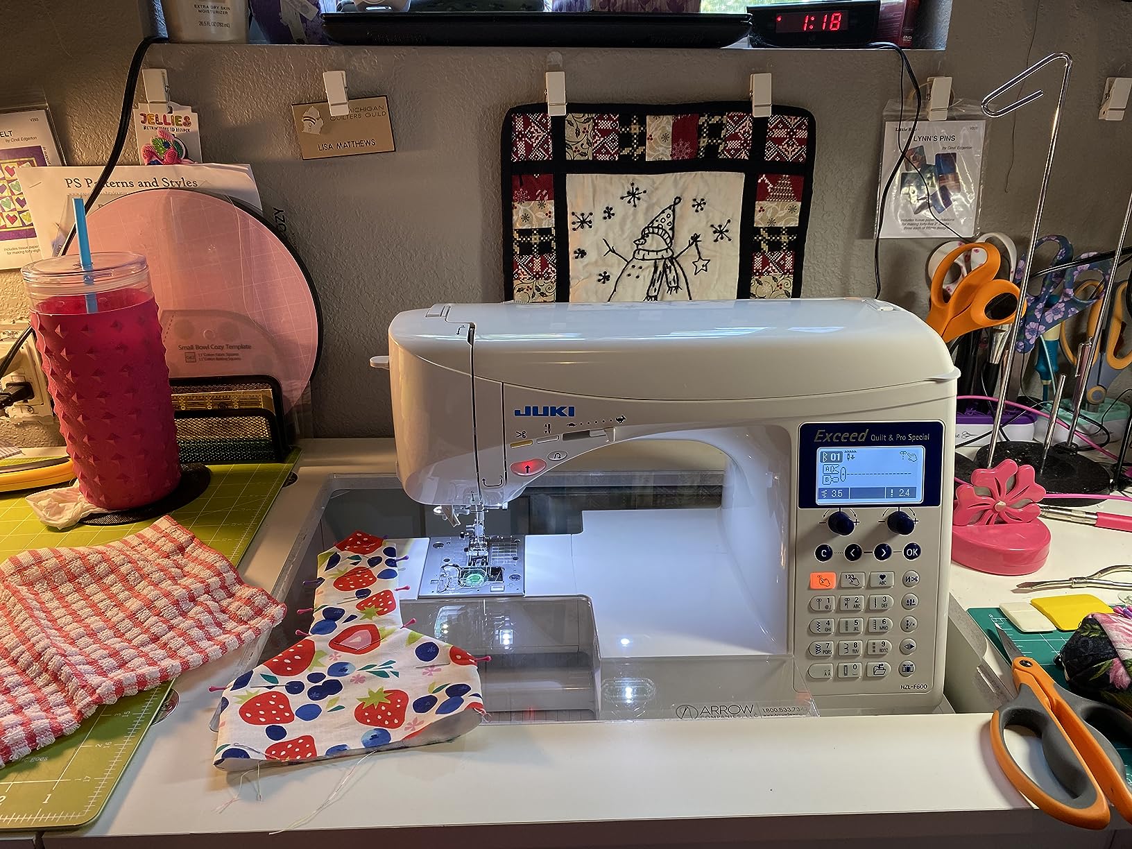 Juki HZL-F600 Computerized Sewing and Quilting Machine, 255 Built-in Stitches, LCD Screen customer photo 2