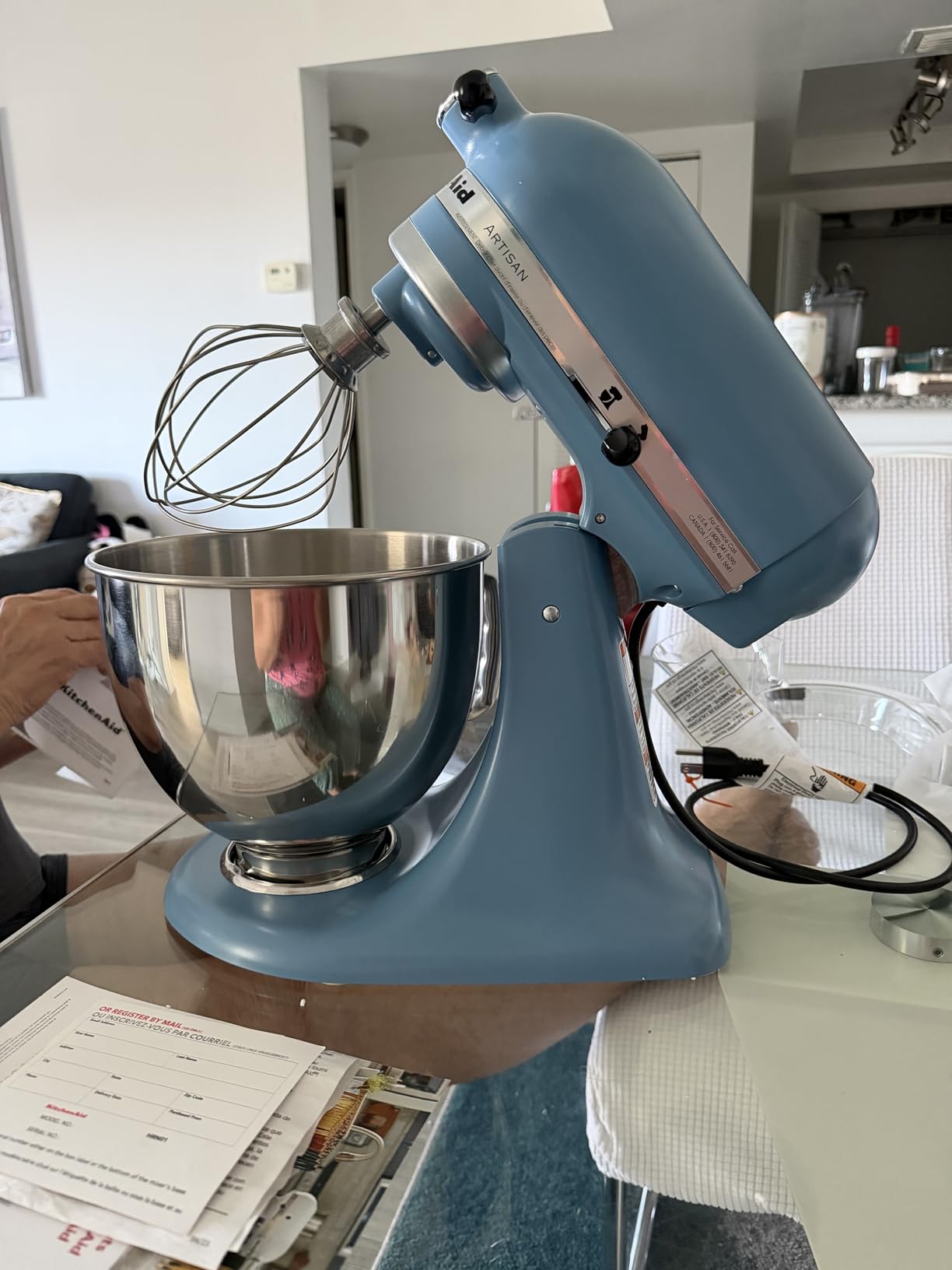 KitchenAid Artisan Series 5 Quart Tilt Head Stand Mixer with Pouring Shield KSM150PS, Contour Silver customer photo 1