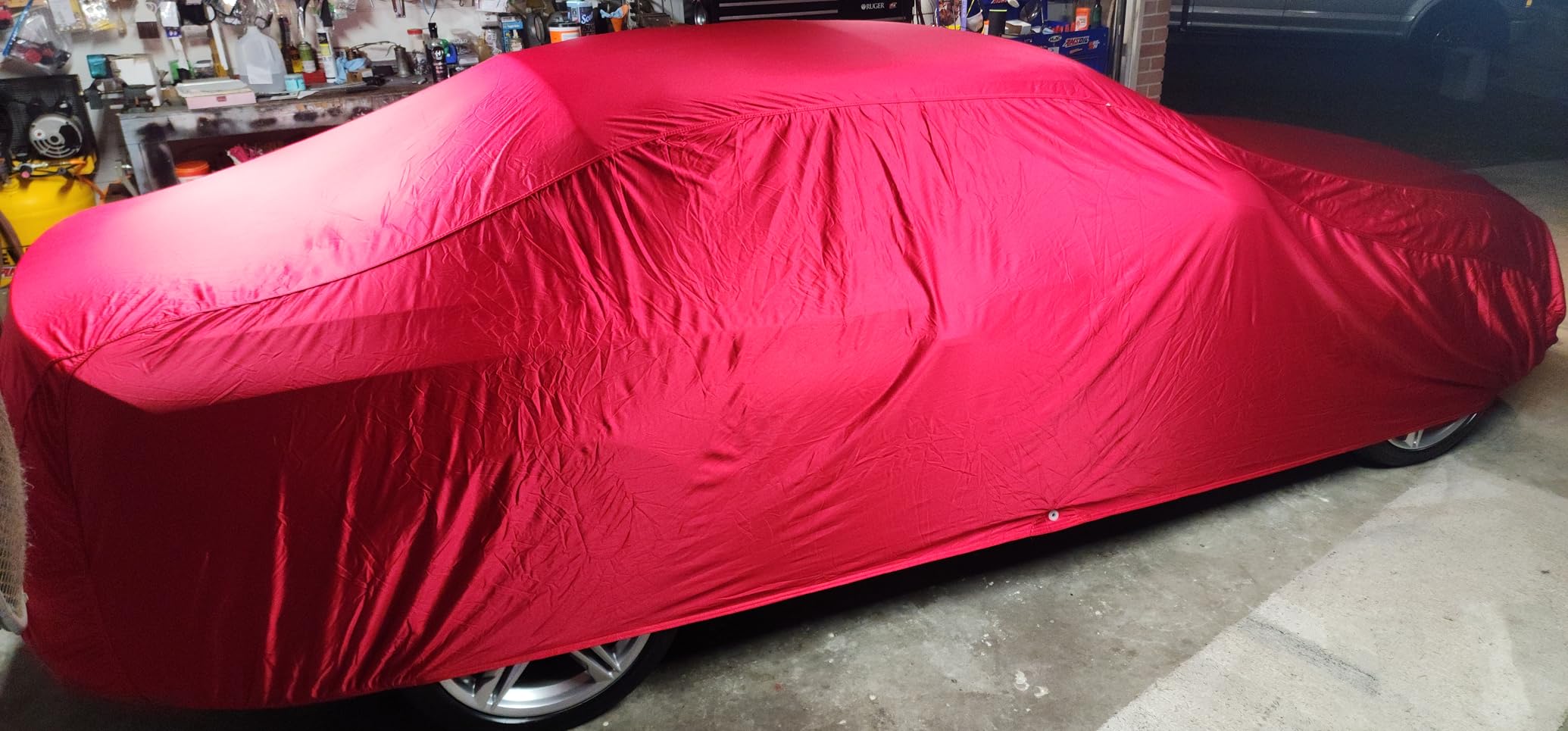 Budge Indoor Stretch Car Cover, Premium Dustproof Protection with Soft Fleece Lining, Breathable Indoor Car Cover Fits Vehicles up to 200 Inches customer photo 2