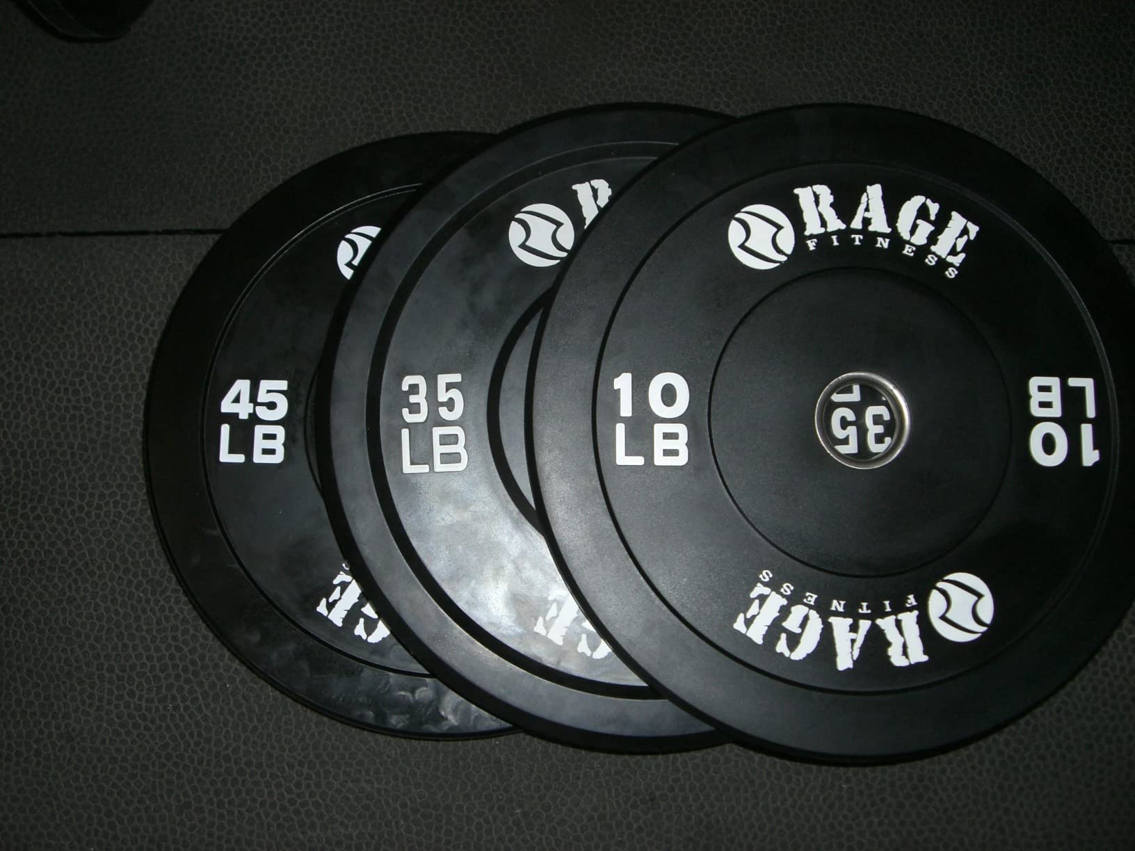 Rage Fitness Olympic Bumper Plates - Rubber-Coated Weight Plates with Steel Insert for Strength Training customer photo 1