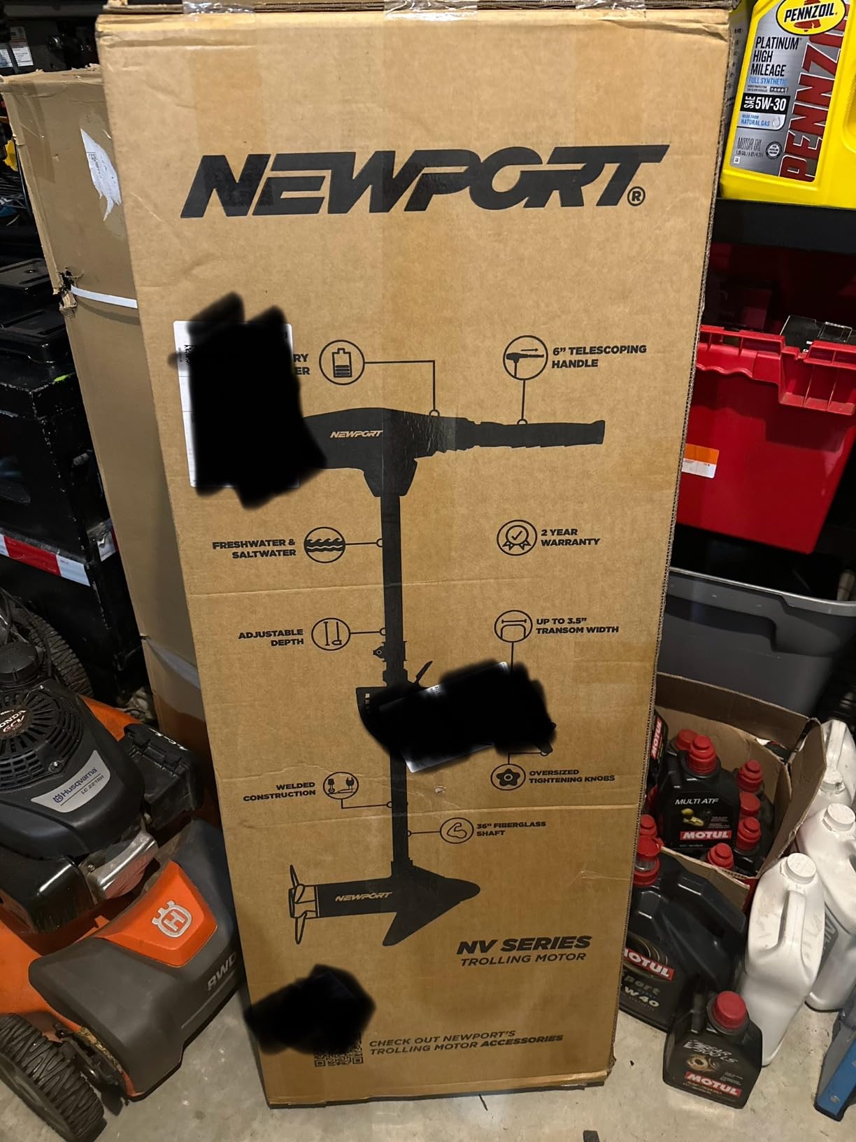 Newport NV-Series Thrust Saltwater Transom Mounted Trolling Electric Trolling Motor w/LED Battery Indicator customer photo 2