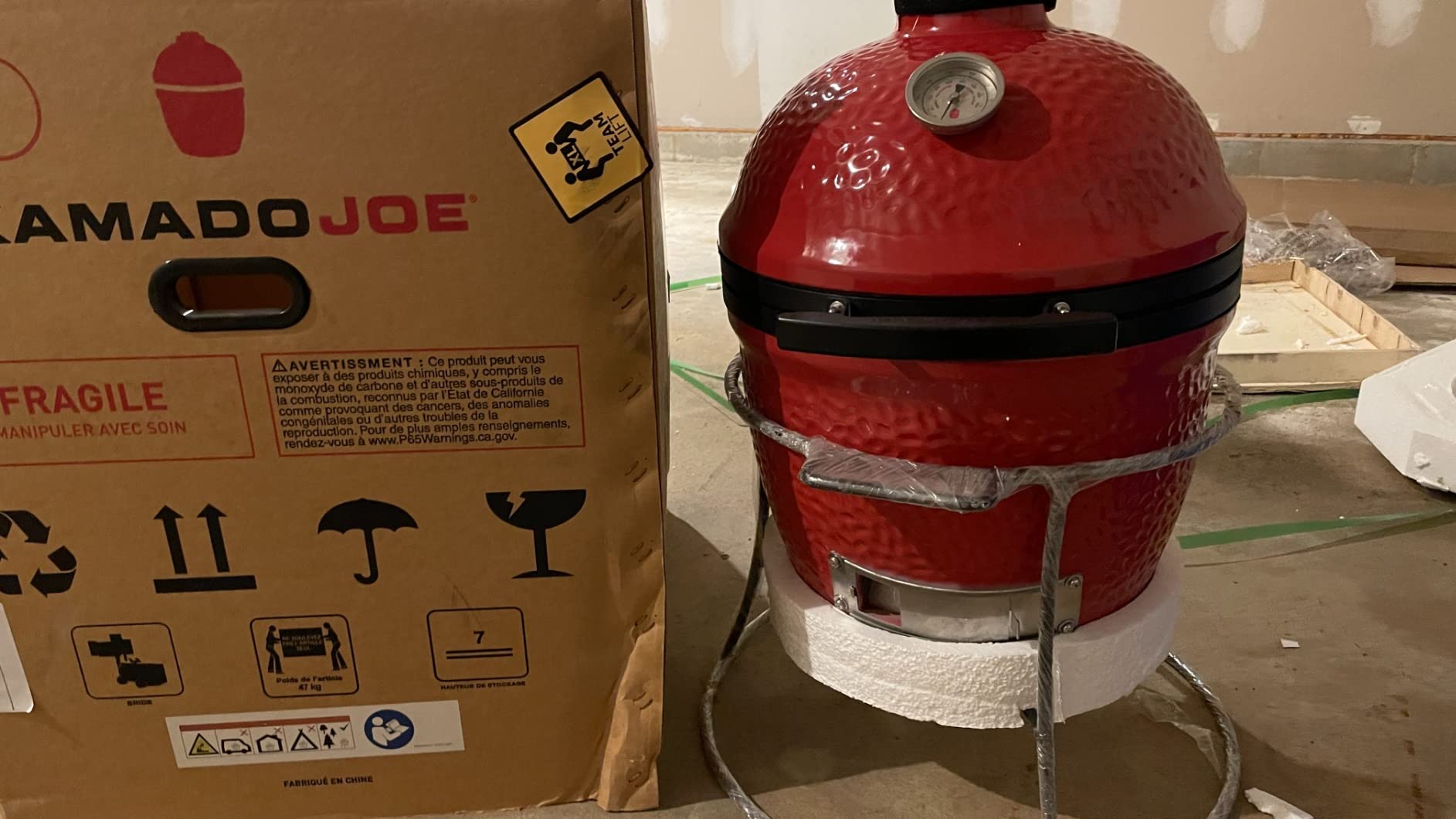 Kamado Joe Joe Jr 13.5-inch Portable Ceramic Charcoal Grill with Grill Stand, Stainless Steel Cooking Grate, Heat Deflectors and Ash Tool, Model KJ13RH customer photo 2