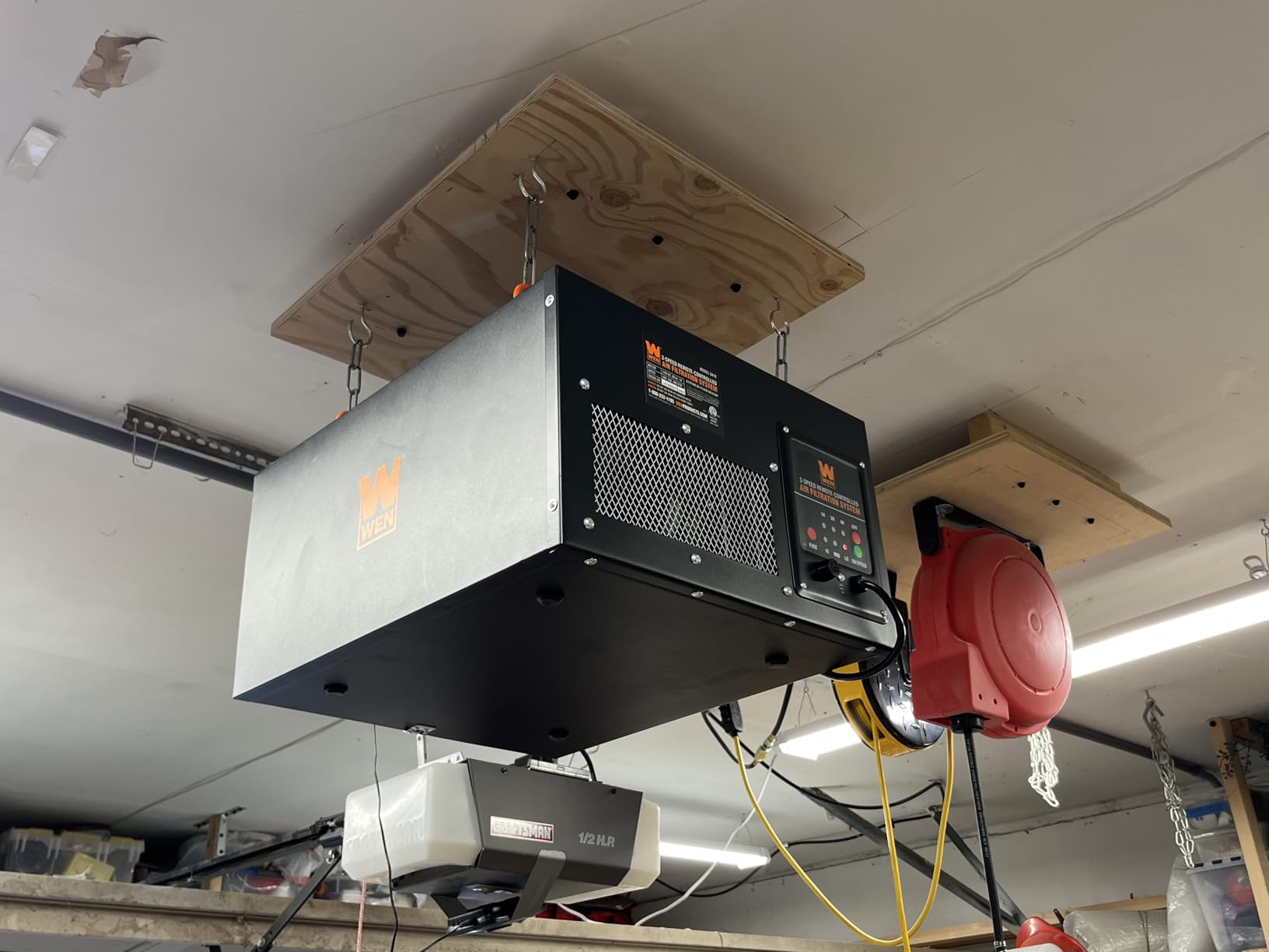 WEN 3410 3-Speed Remote-Controlled Air Filtration System (300/350/400 CFM), Basic w/ RF Remote (400 CFM) customer photo 1