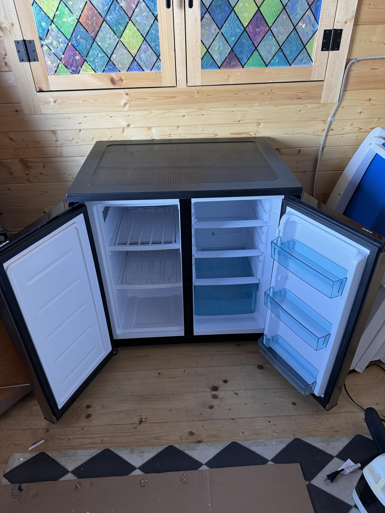 Avanti Mini Fridge Compact Side-by-Side Refrigerator with Freezer for Home Office or Dorm, Features Dual Doors Adjustable Glass Shelves and Adjustable Temperature Control, 5.5-Cu.Ft, Stainless Steel customer photo 2