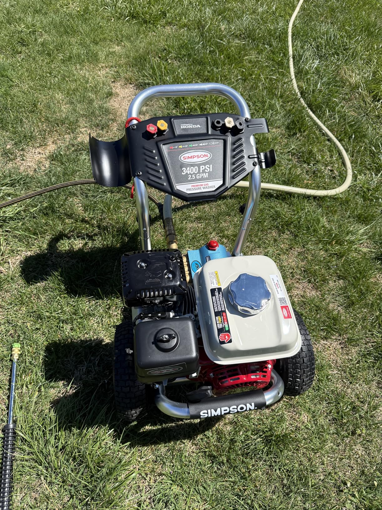 Simpson Cleaning 3400 PSI Gas Pressure Washer, 2.5 GPM Power Washer for Commercial Use, Honda GX200 Engine, 25-Foot Hose, Aluminum Series, 49-State (ALH3228-S) customer photo 2