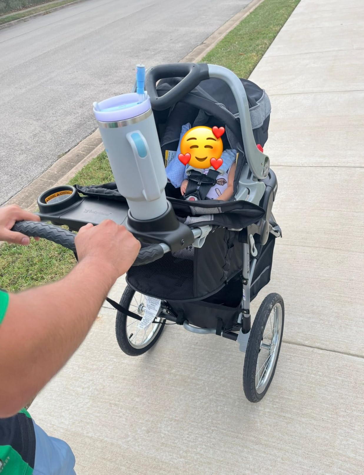 Baby Trend Expedition Jogger Travel System with EZ Flex-Loc Infant Car Seat, Millenium White customer photo 2
