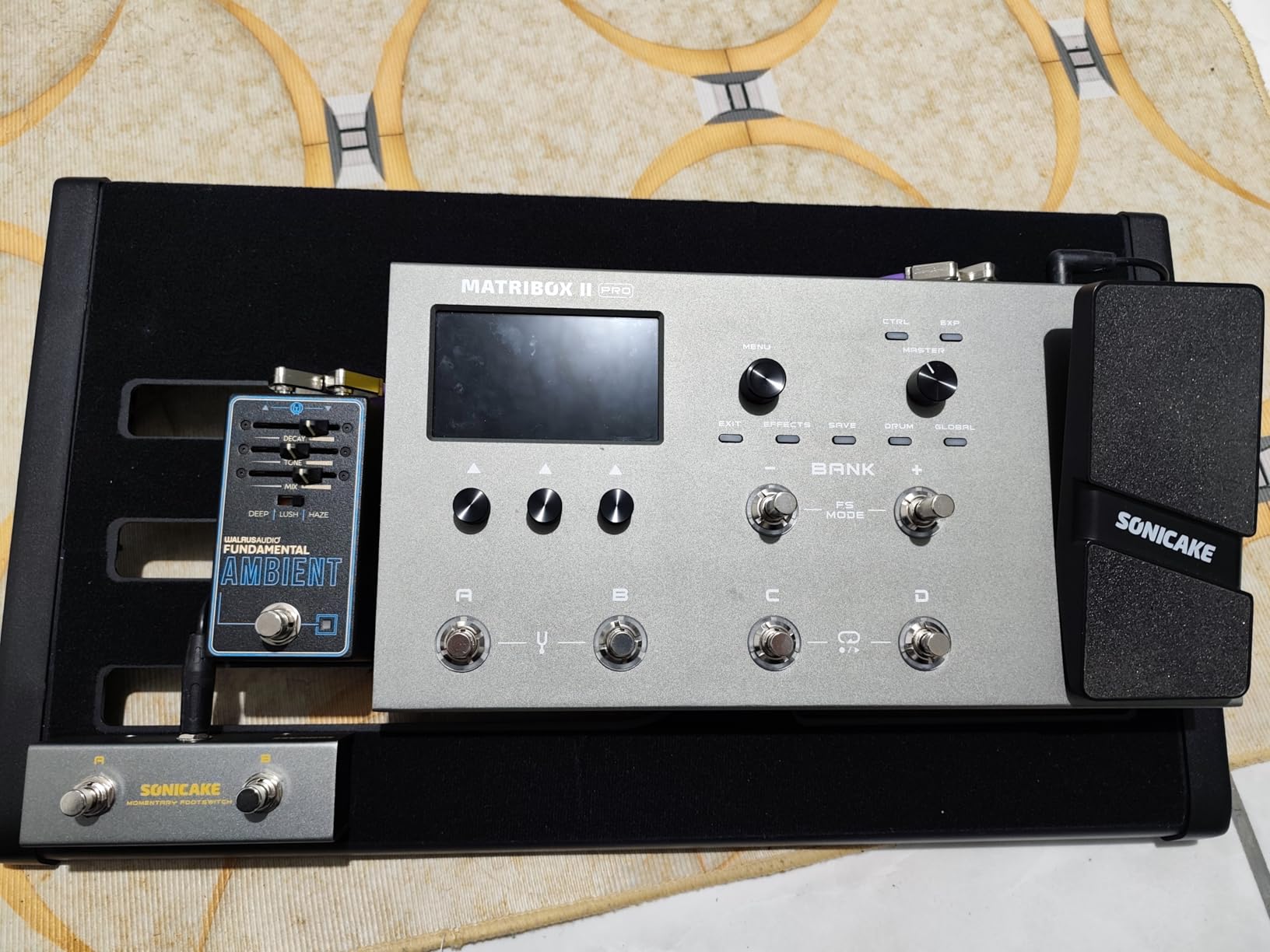 Donner Guitar Pedal Board Case DB-3 Aluminium Pedalboard 20