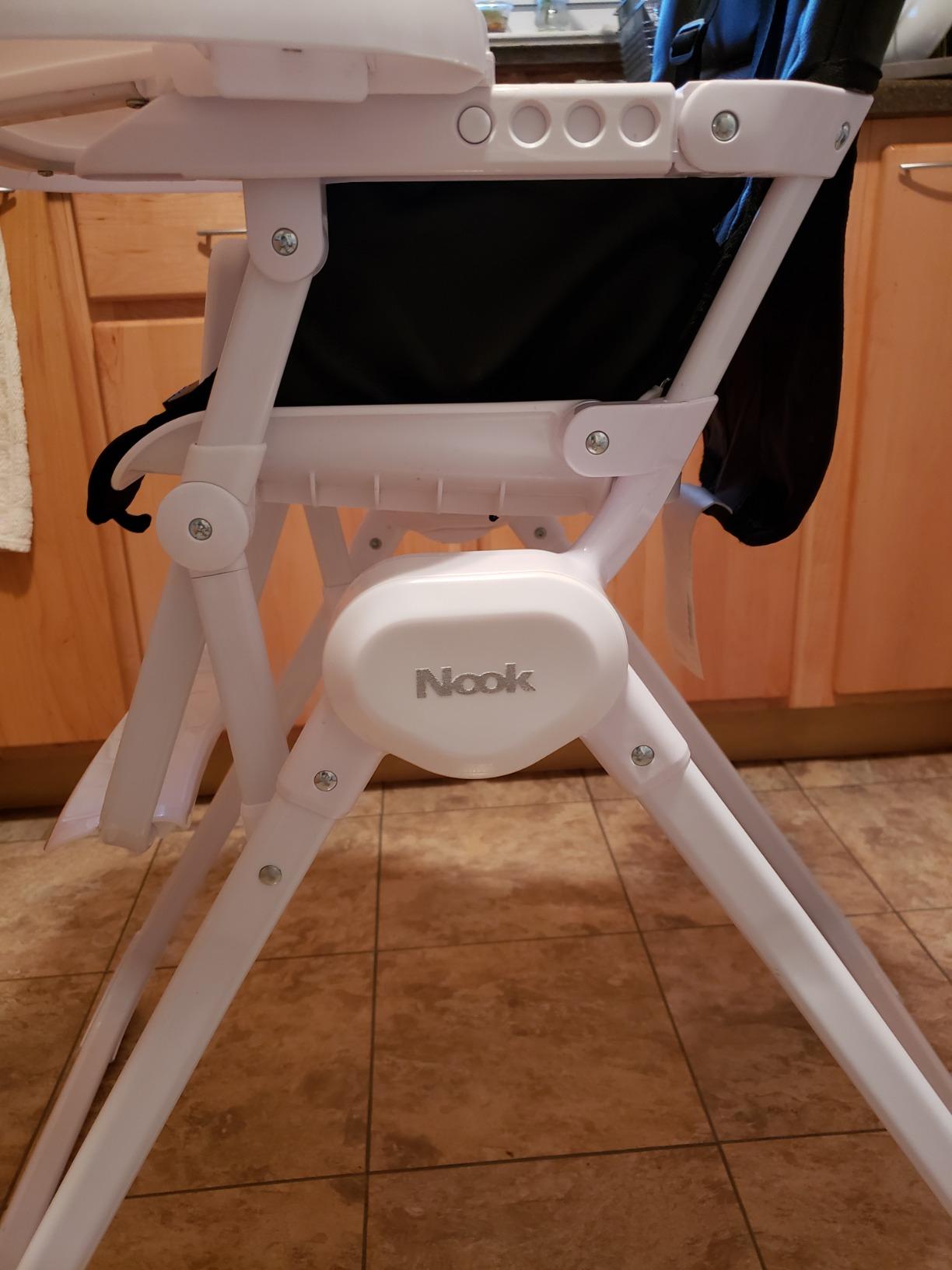 Joovy Nook High Chair Featuring Four-Position Adjustable Swing Open Tray, and Removable, Dishwasher-Safe Tray Insert for Easy Cleaning - Folds Down Flat for Easy Storage (Charcoal) customer photo 1