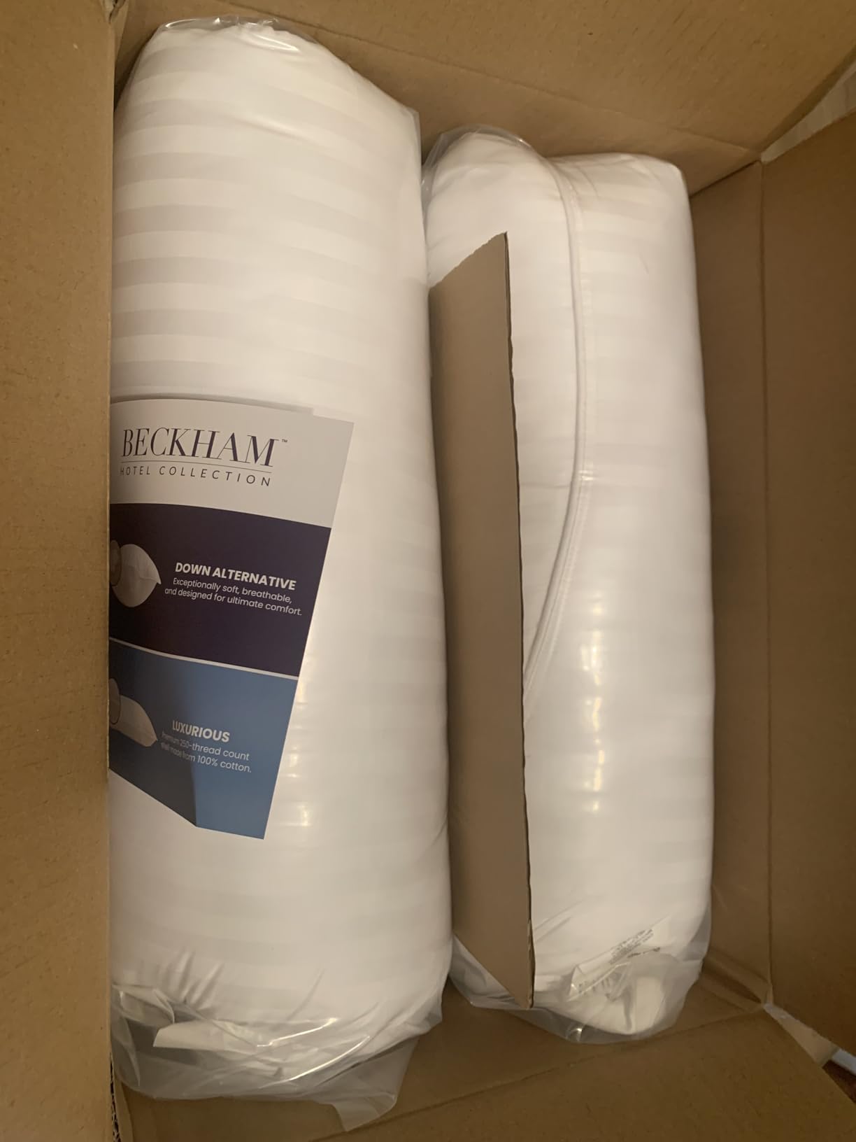 Beckham Hotel Collection Bed Pillows Standard/Queen Size Set of 2 - Original Soft Down Alternative Pillow for Sleeping - Soft Support for Back, Stomach or Side Sleepers customer photo 1