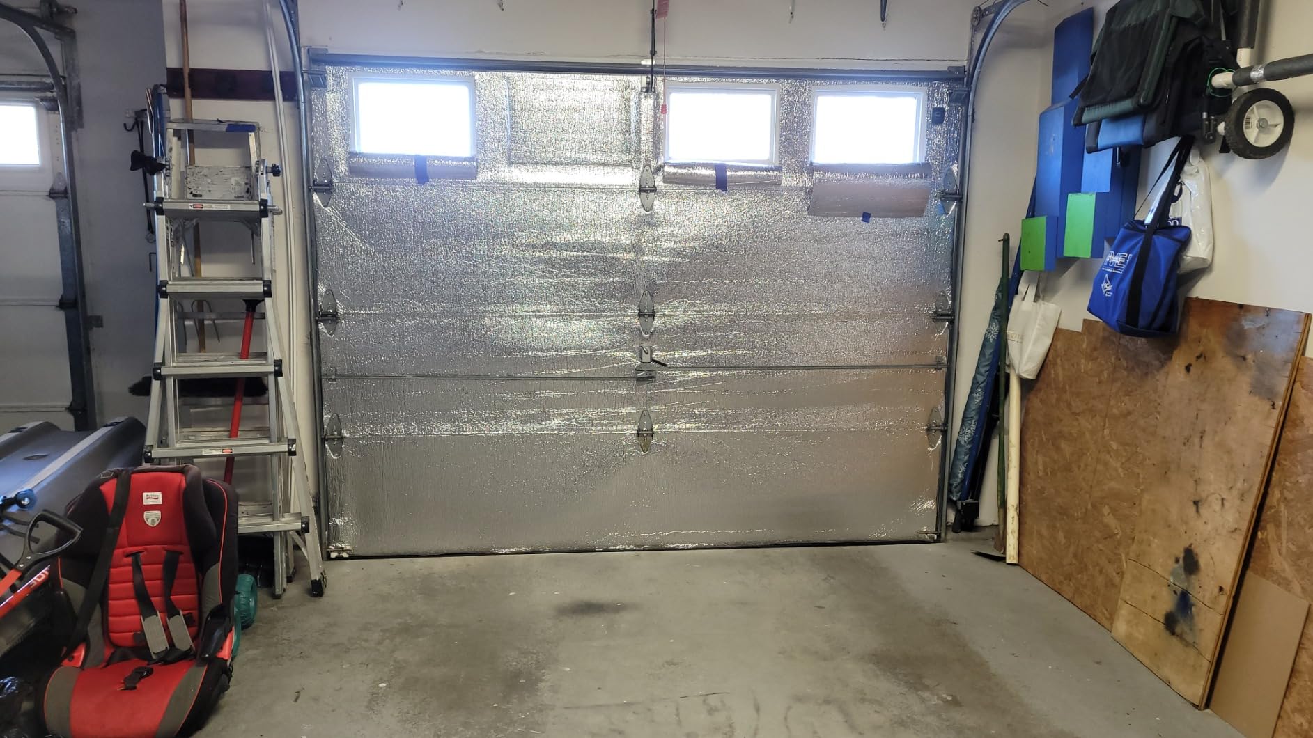 US Energy NASATECH Pre-Cut for 16 Panel 2 Car Garage Door Reflective Insulation Kit (R8) 1/4 thick customer photo 2