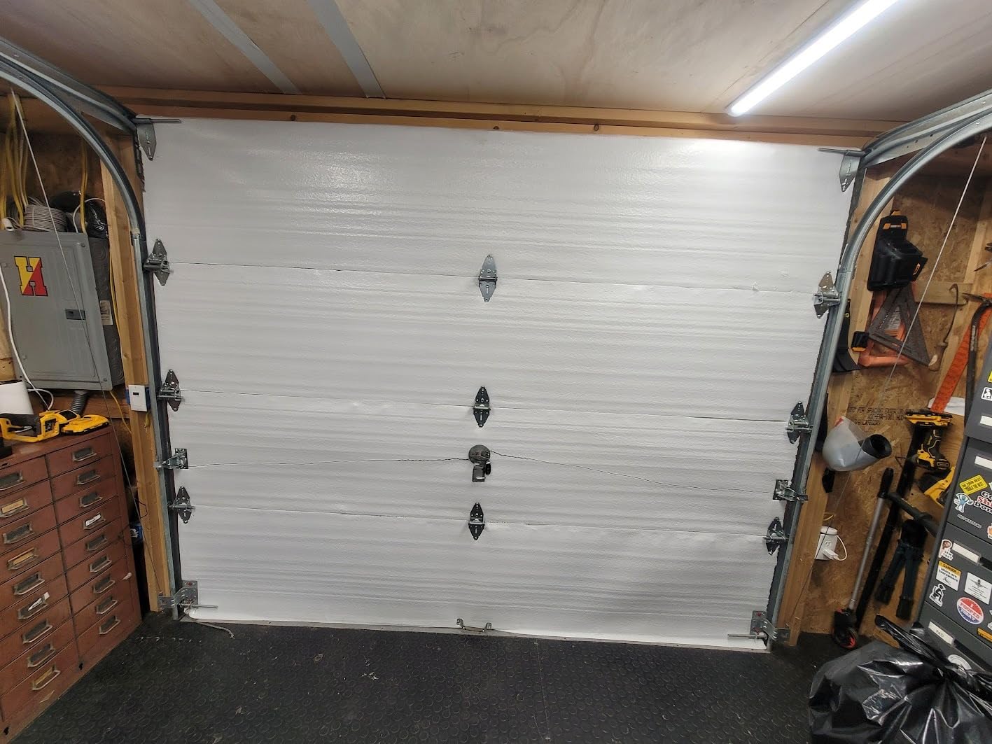 NASATECH White (Pre-cut 8 Panel) 1 Car Garage Door Insulation Foam Kit Energy Star Rated R8 Fits 8x7 8x8 9x7 9x8 customer photo 1