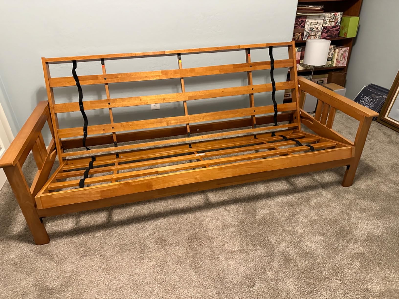 Kodiak Furniture Monterey Futon Set with Barbados Finish, Full, Linen Charcoal customer photo 1