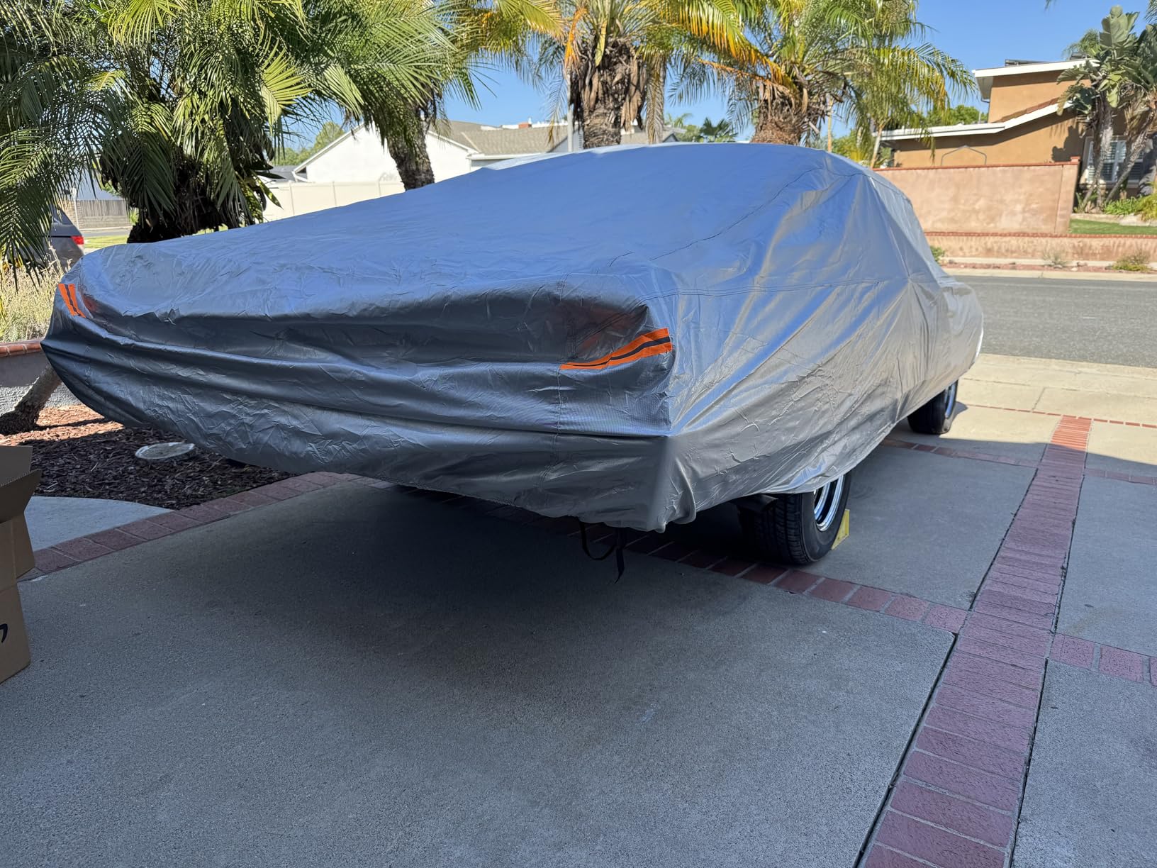 Kayme 6 Layers Car Cover Waterproof All Weather for Automobiles, Outdoor Full Cover Rain Sun UV Protection with Zipper Cotton customer photo 1
