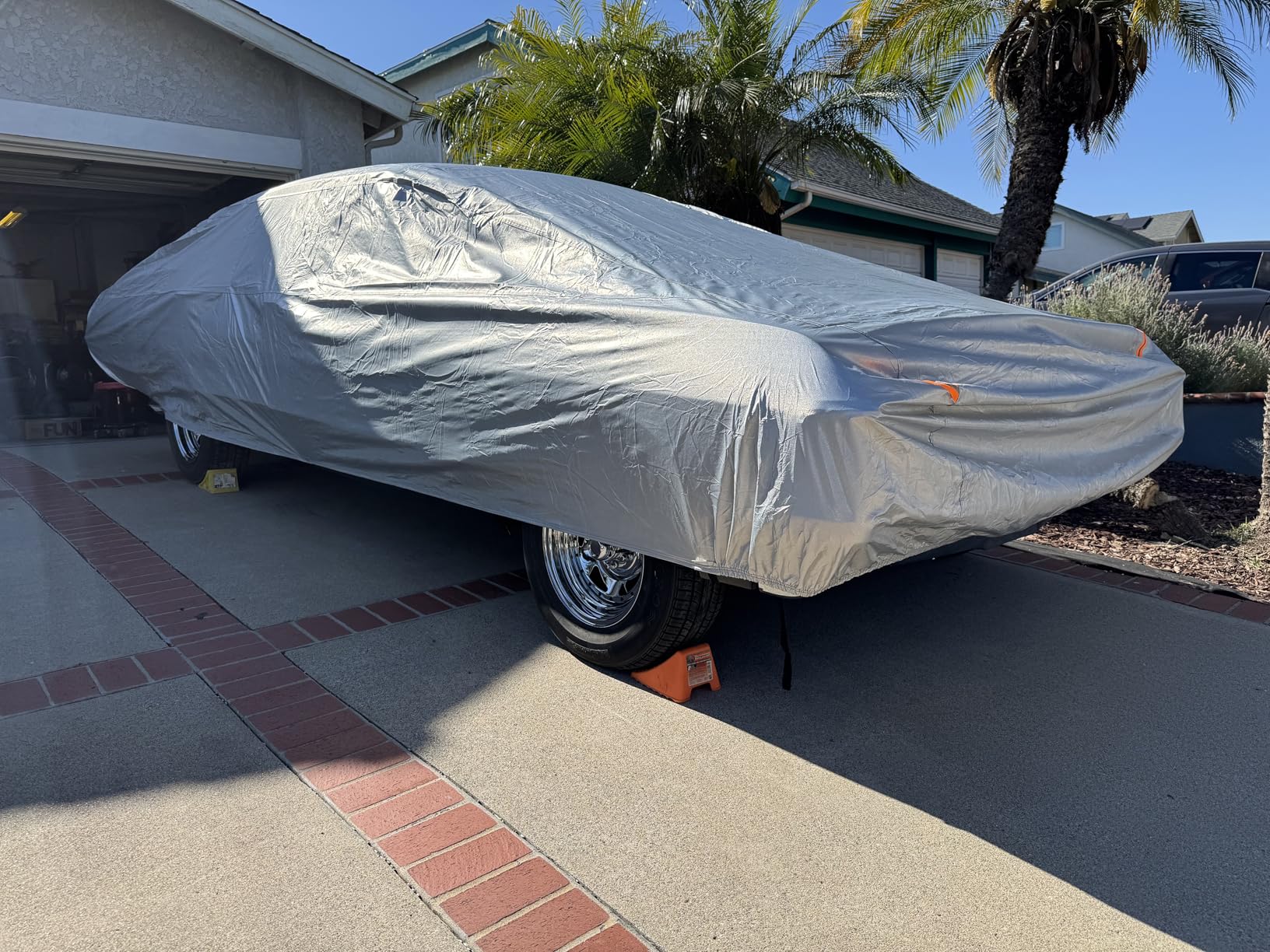 Kayme 6 Layers Car Cover Waterproof All Weather for Automobiles, Outdoor Full Cover Rain Sun UV Protection with Zipper Cotton customer photo 2