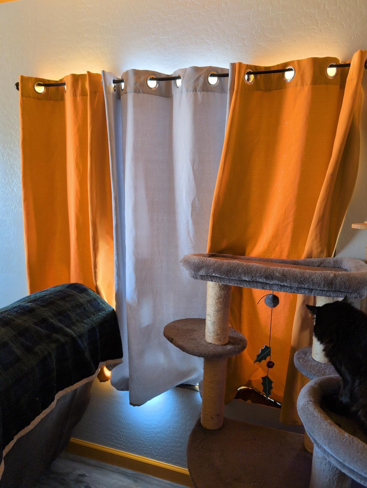 Deconovo Blackout Curtains Grey Curtain Thermal Insulated Soundproof Curtain Drapes Wave Dot Foil Print 52 x 84 Inch 2 Panels customer photo 1