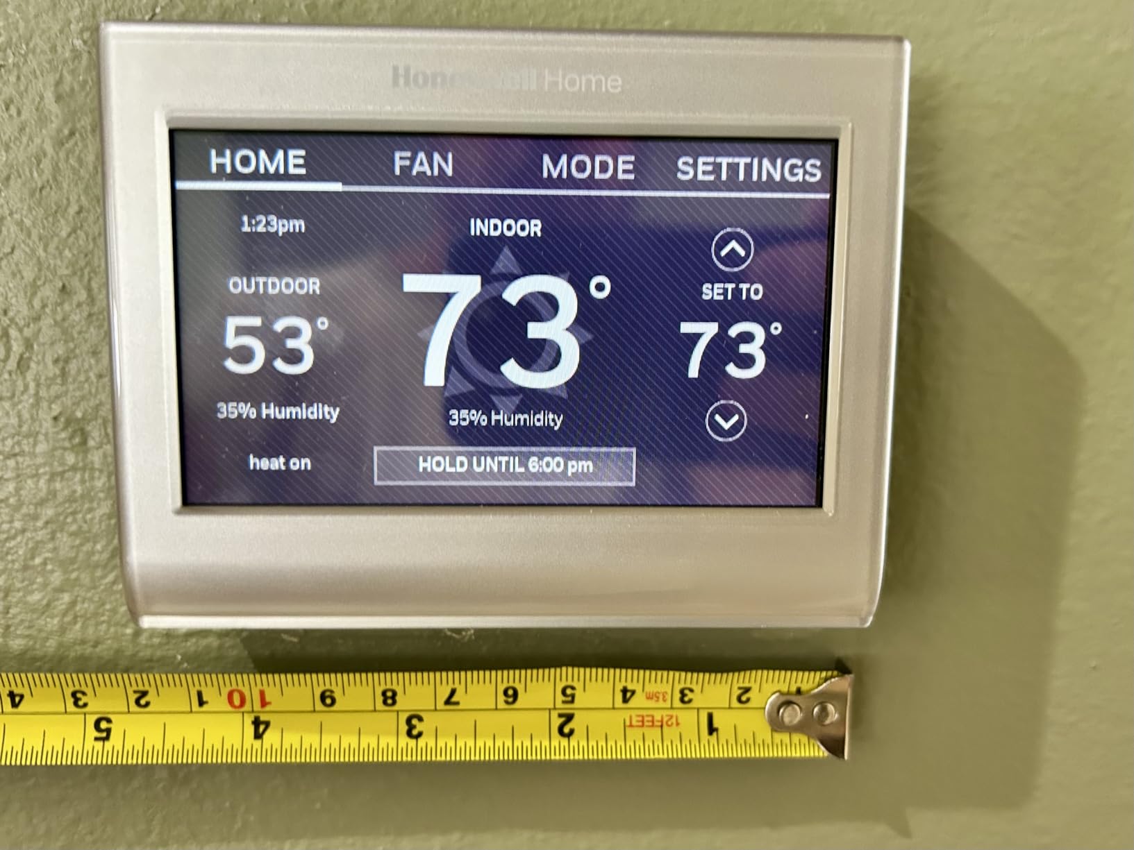 Honeywell Home RTH9585WF1004 Wi-Fi Smart Color Thermostat, 7 Day Programmable, Touch Screen, Energy Star, Alexa Ready customer photo 1