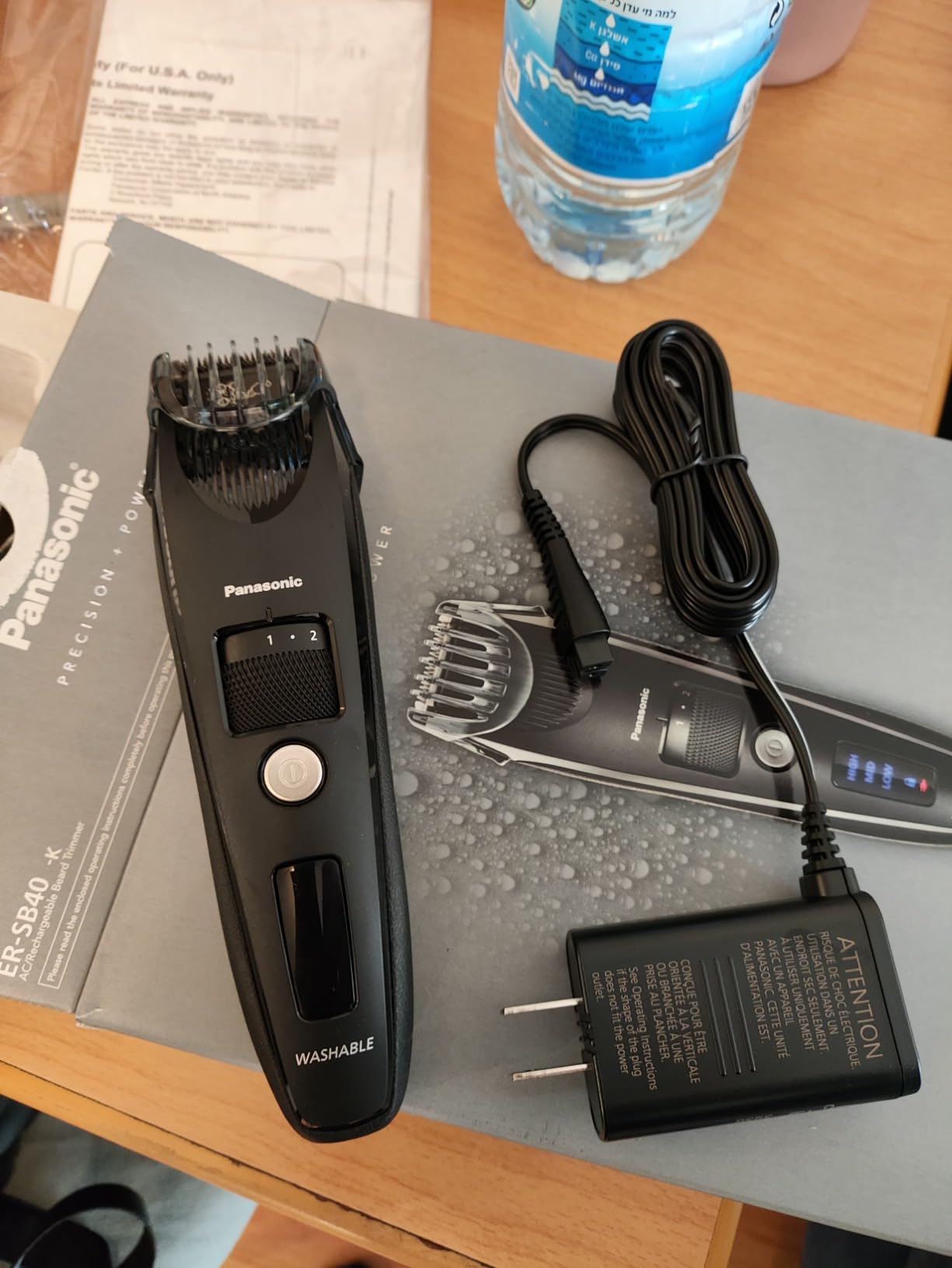 Panasonic Beard Trimmer for Men Cordless Precision Power, Hair Clipper with Comb Attachment and 19 Adjustable Settings, Washable, ER-SB40-K, 0.5-10mm lengths customer photo 1