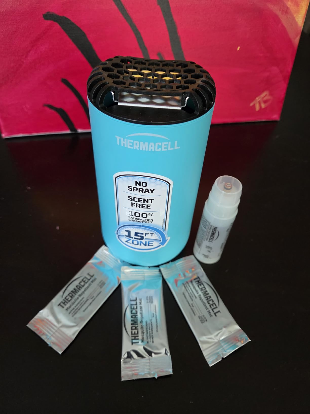 Thermacell Mosquito Repeller Patio Shield; Includes 12-Hour Refill; 15 Foot Zone of Protection; Highly Effective Mosquito Repellent for Patio; Bug Spray Alternative; Scent Free customer photo 1
