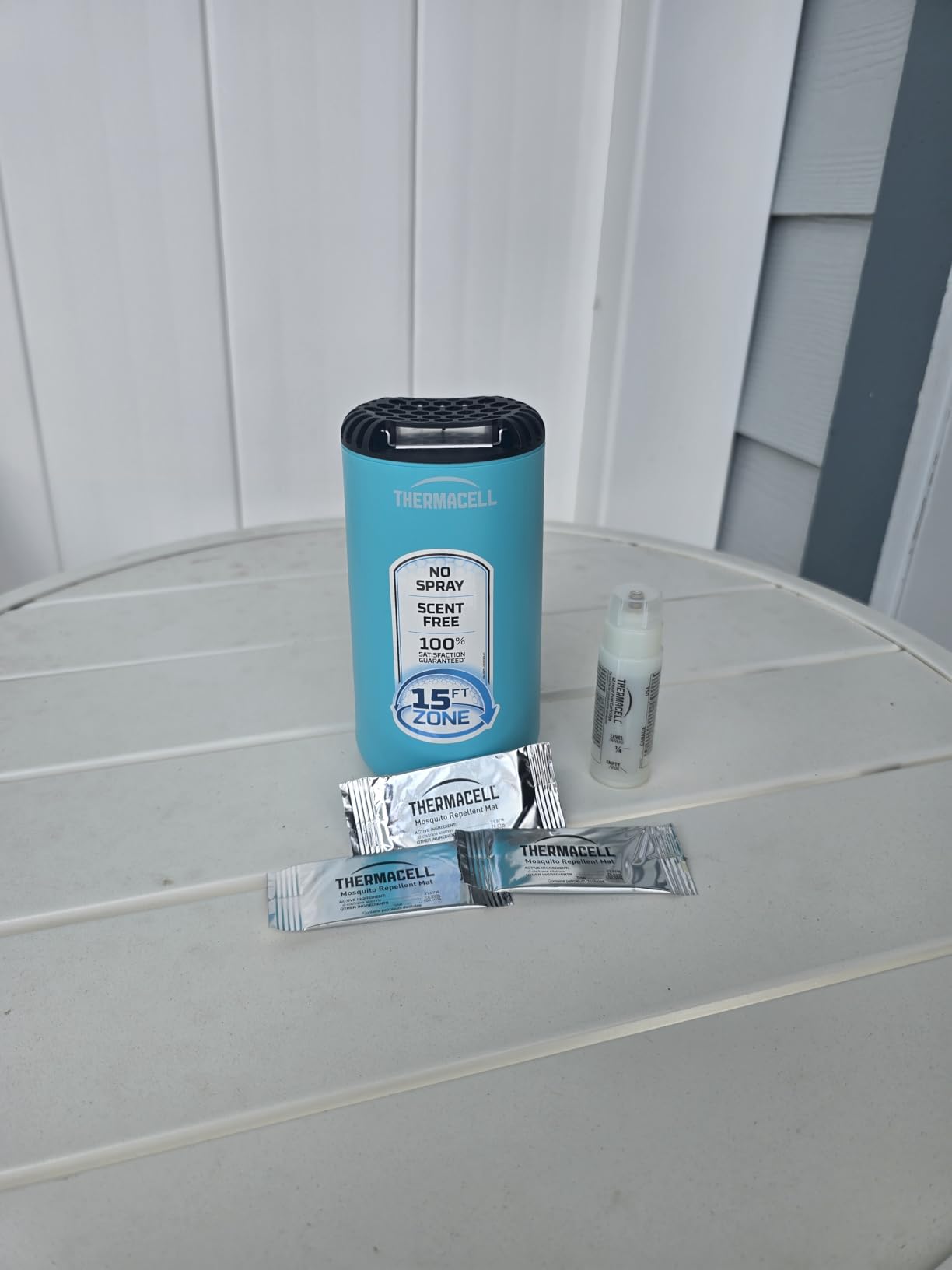 Thermacell Mosquito Repeller Patio Shield; Includes 12-Hour Refill; 15 Foot Zone of Protection; Highly Effective Mosquito Repellent for Patio; Bug Spray Alternative; Scent Free customer photo 2