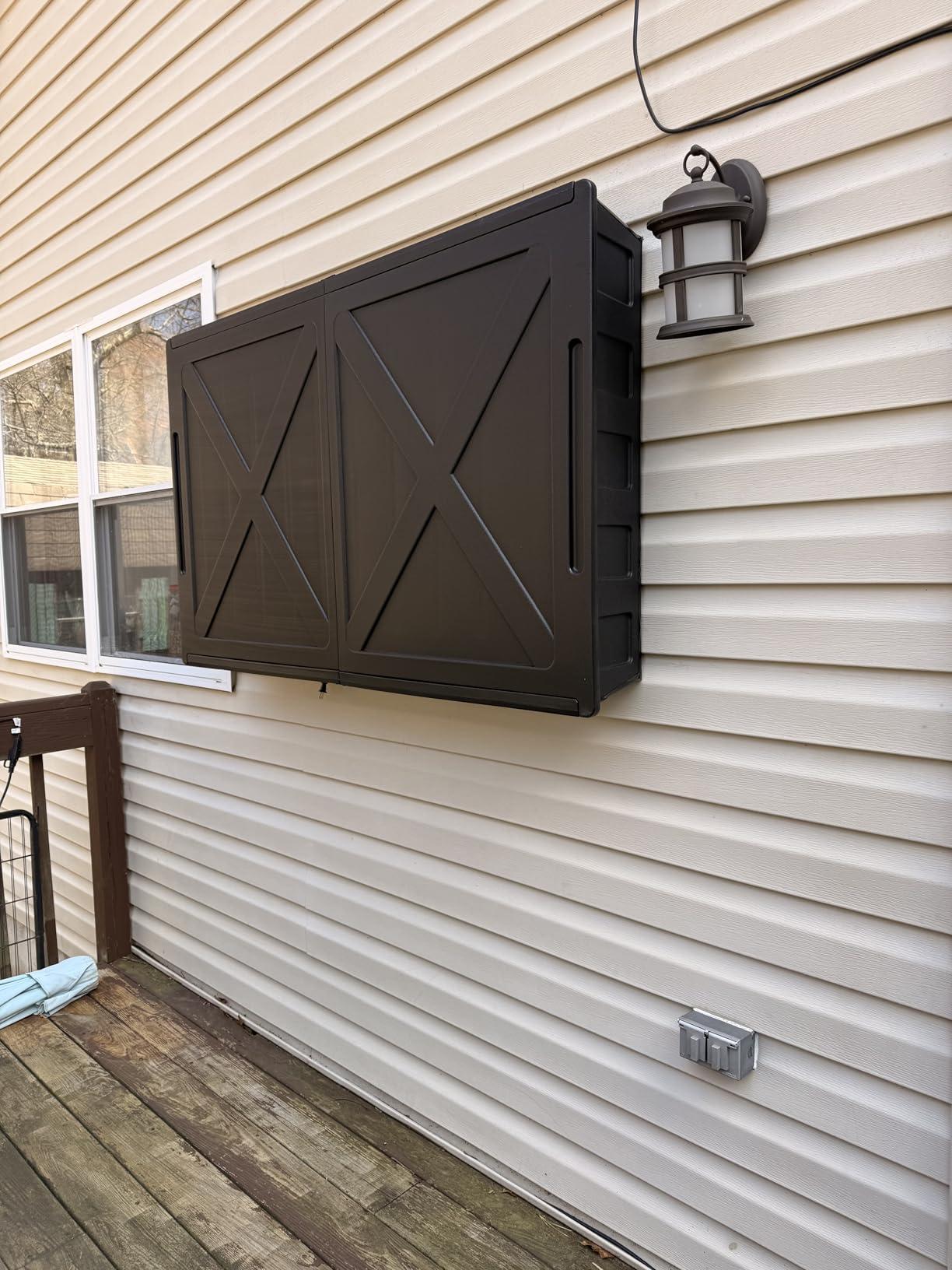 iBirdie Outdoor TV Cover 52 to 55 inch Weatherproof, Cover Size 52''L x 31''H, Waterproof for Outside Flat Screen 52 to 55 inch TV, Black, 600D Thick Fabric Screen Protector with Bottom customer photo 1