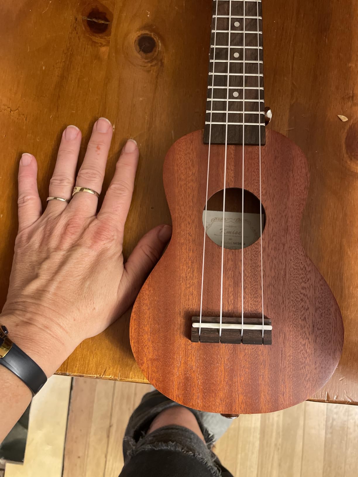 Kmise Professional Ukulele for Adult Beginner, Free Online Lesson 21 inch Soprano Mahogany Ukelele customer photo 2