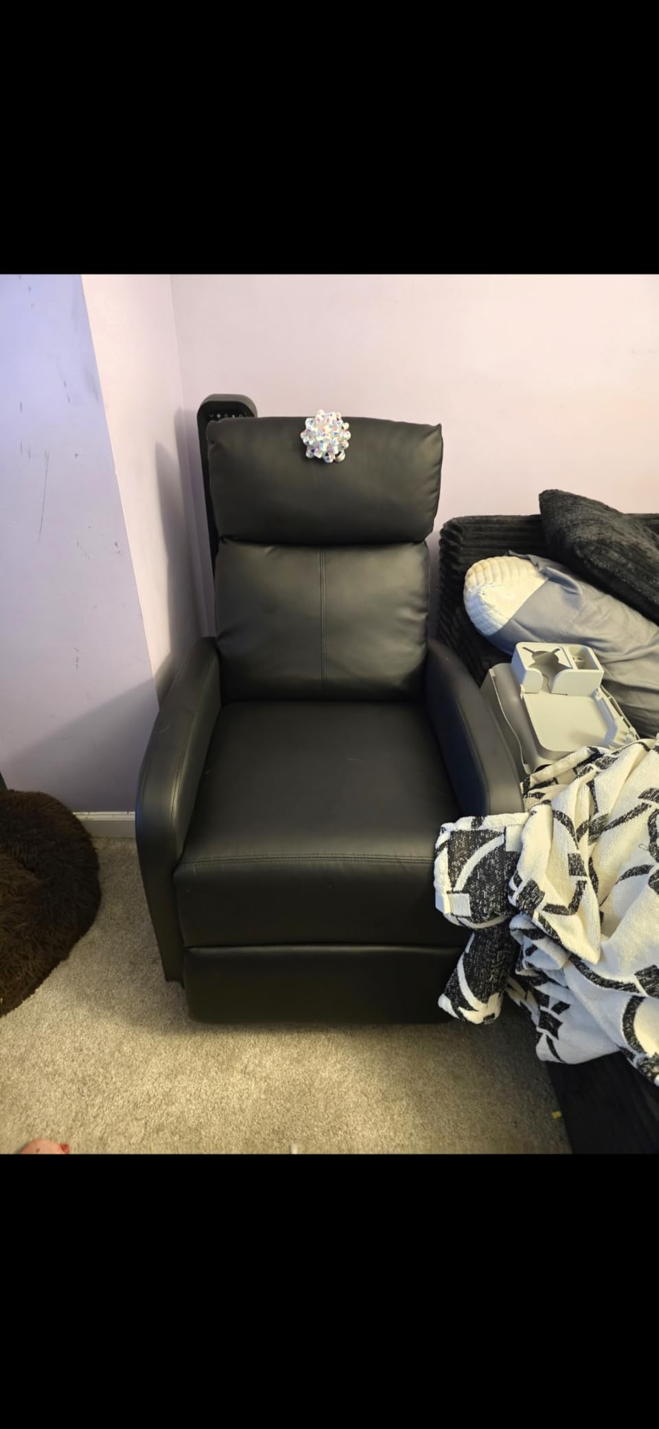 Homall Recliner Chair, Recliner Sofa PU Leather for Adults, Recliners Home Theater Seating with Lumbar Support, Reclining Sofa Chair for Living Room customer photo 1