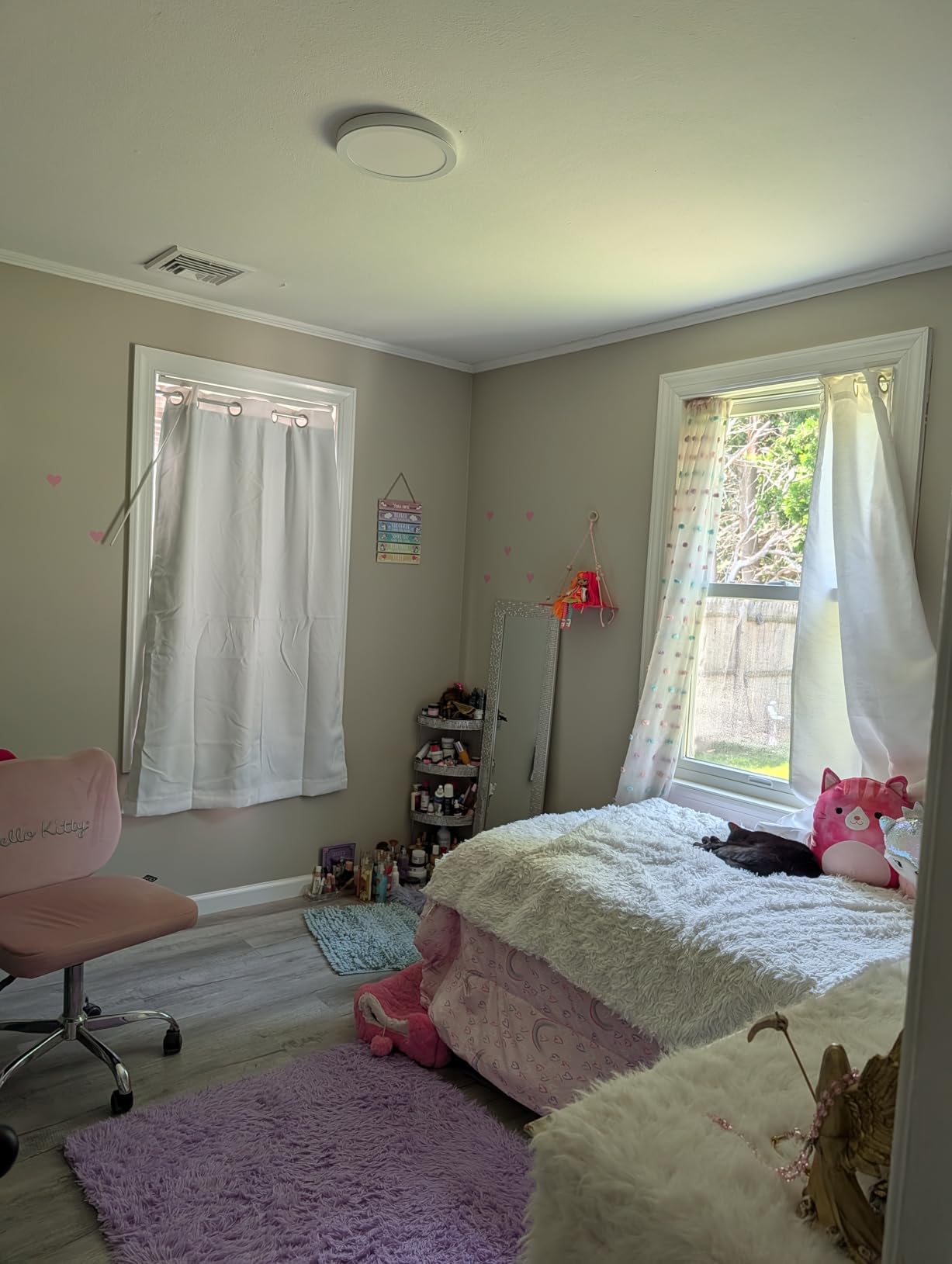 NICETOWN 100% Blackout Window Curtain Panels, Cold and Full Light Blocking Drapes with Black Liner for Nursery, 84 inches Drop Thermal Insulated Draperies (White, 2 Pieces, 52 Wide Each Panel) customer photo 2