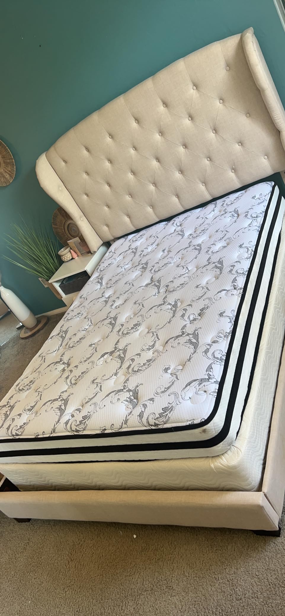 Signature Design by Ashley Full Size Chime 8 Inch Medium Firm Innerspring Mattress with Pressure Relief Quilt Foam, Fiberglass-Free, Mattress In A Box customer photo 2
