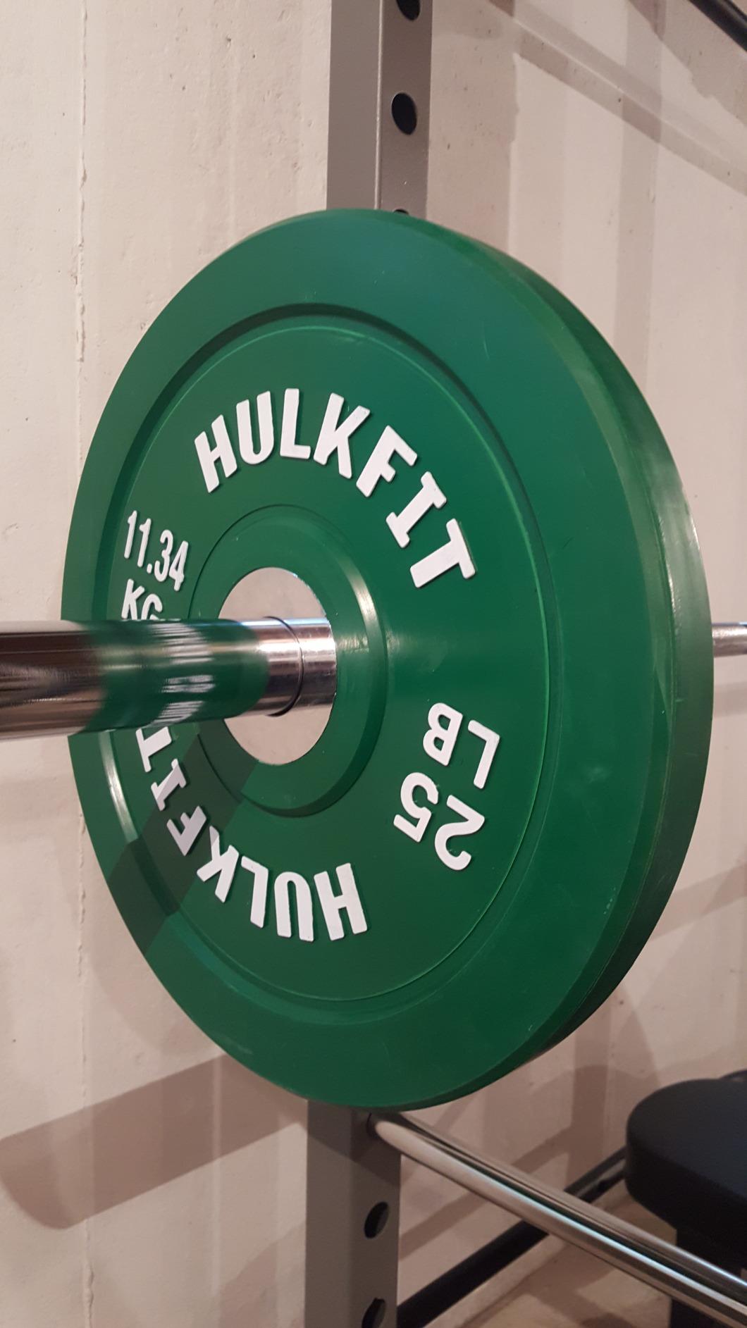 HulkFit 2-inch Sport Series Olympic Weight Plates Bumper Plates for Barbell Weightlifting Strength Training with Shock Absorbing Low Bounce Technology - Black & Multicolor customer photo 2