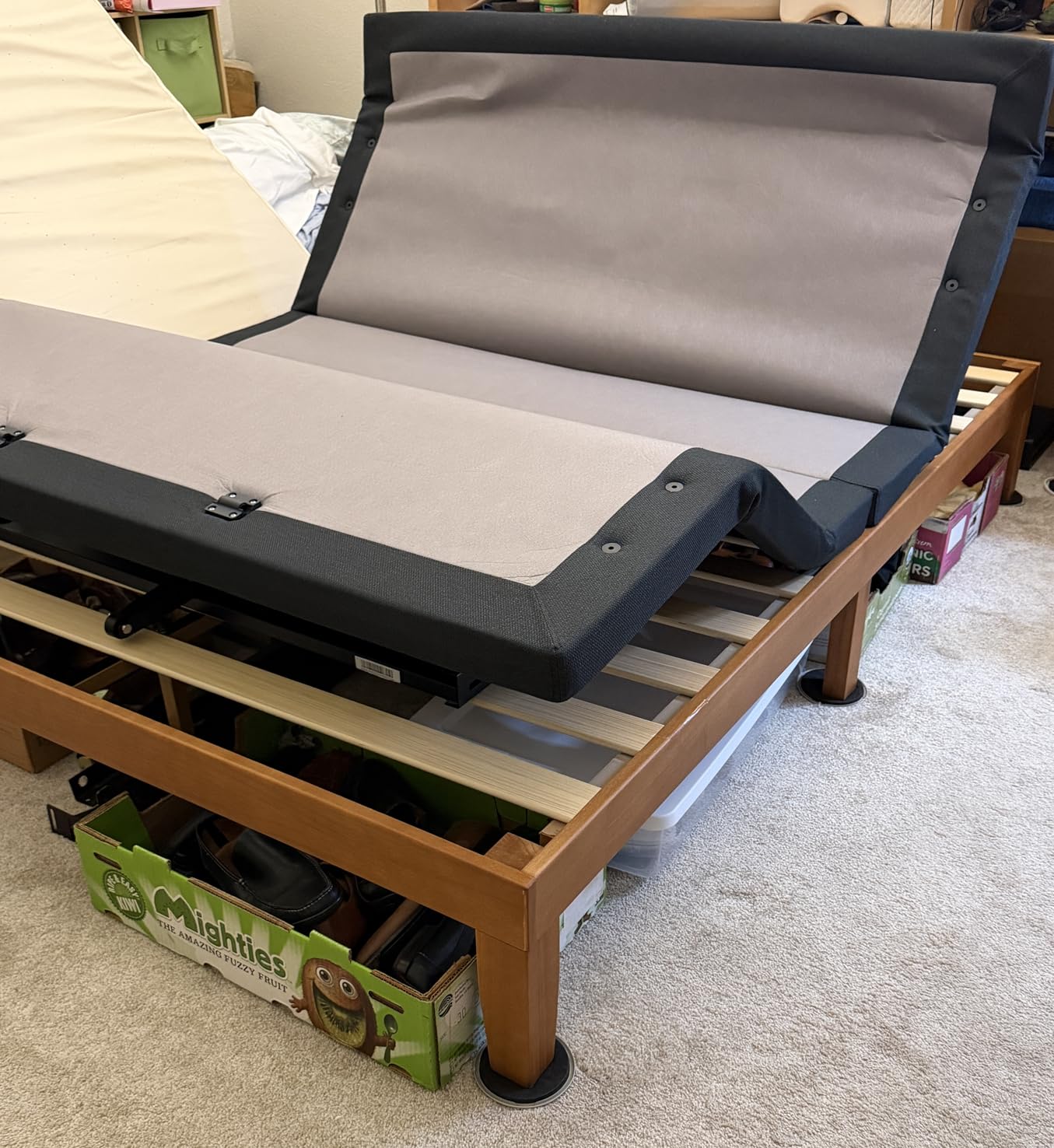 Mellow Naturalista Grand - 12 Inch Solid Wood Platform Bed with Wooden Slats - No Box Spring Needed - Queen (Natural Pine) customer photo 1