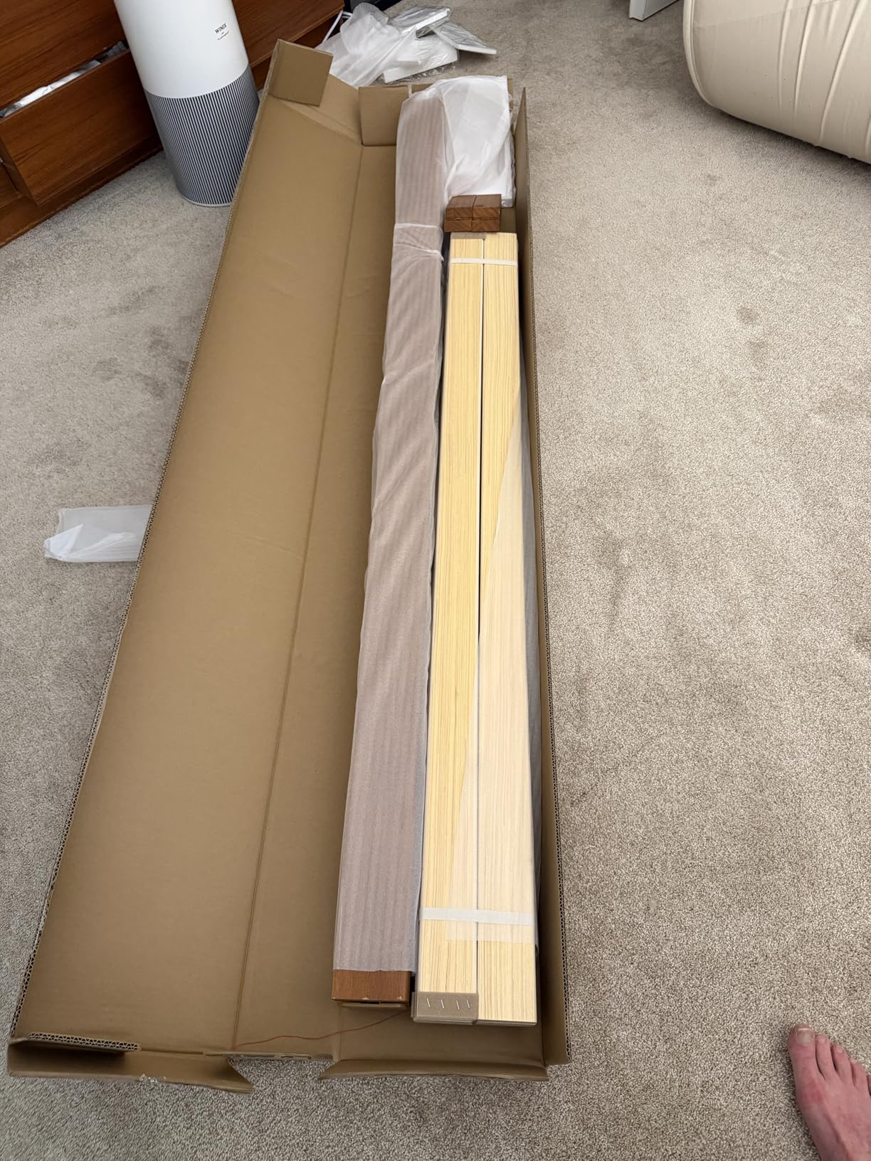 Mellow Naturalista Grand - 12 Inch Solid Wood Platform Bed with Wooden Slats - No Box Spring Needed - Queen (Natural Pine) customer photo 2