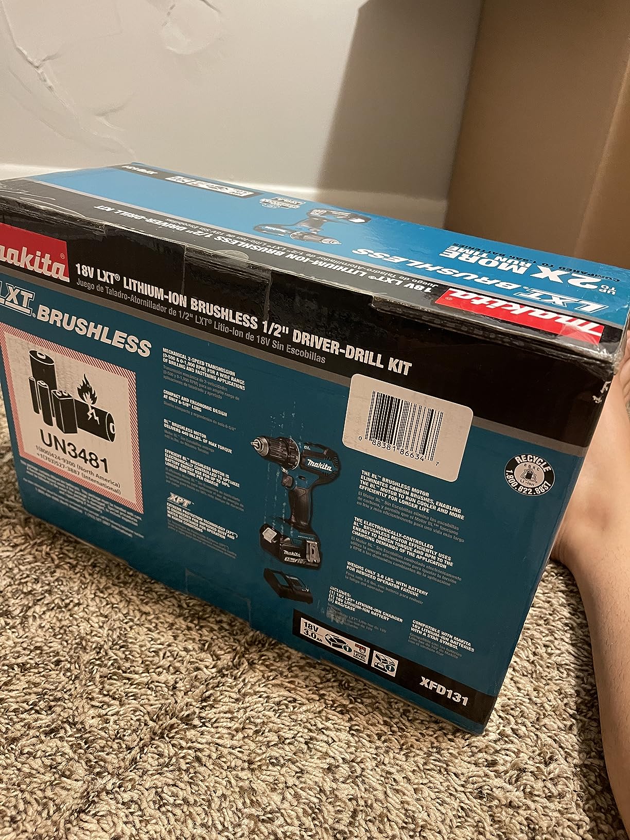 Makita XFD131 18V LXT Lithium-Ion Brushless Cordless 1/2in Driver-Drill Kit (3.0Ah), Variable Speed customer photo 1