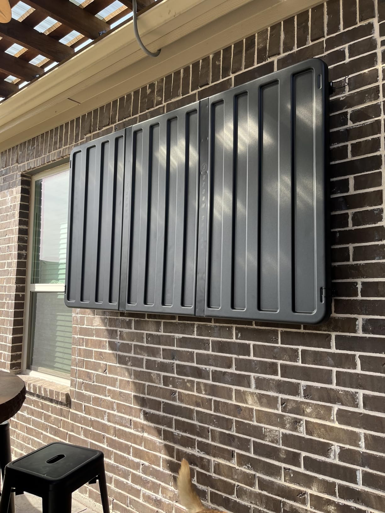 Storm Shell Outdoor TV Hard Cover Weatherproof Protection for Television - Mounts Right on The Wall - TV Wall Mounting Bracket Included (32-44 inch), Black customer photo 2
