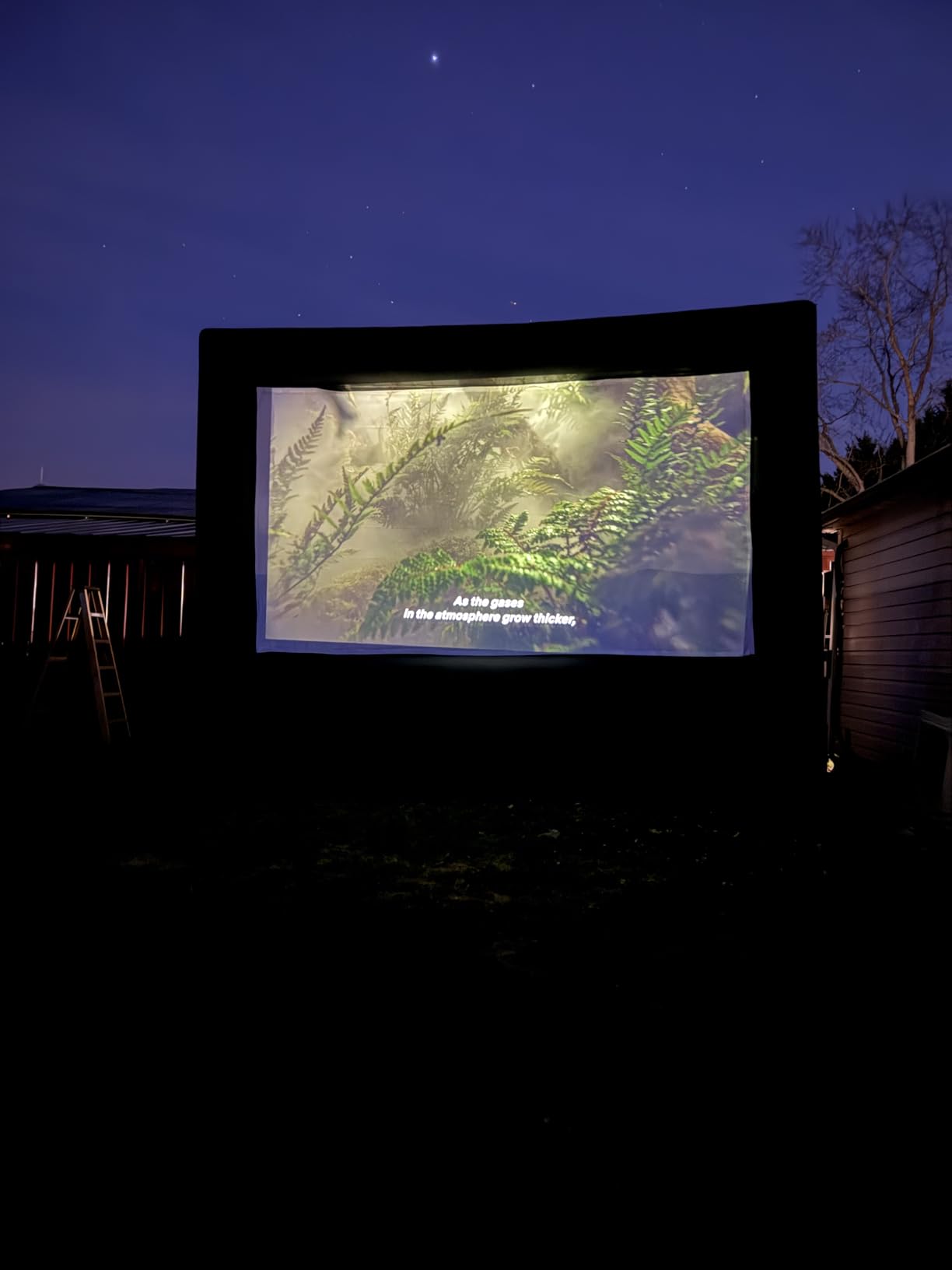 XHYCPY 16ft Inflatable Movie Screen Outdoor Projector Screen with Air Blower Storage Bag - Front/Rear Projection, Easy Set Up Blow Up Screen for Backyard Movie Night customer photo 2