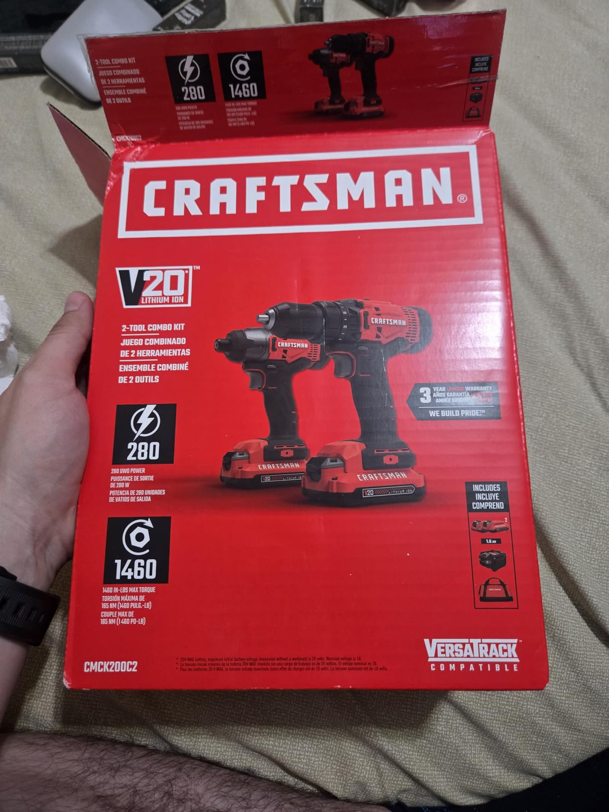 CRAFTSMAN V20 MAX Cordless Drill Driver and Impact Driver Set with 2 Batteries and Charger, LED Work Light, Bag (CMCK200C2) customer photo 2