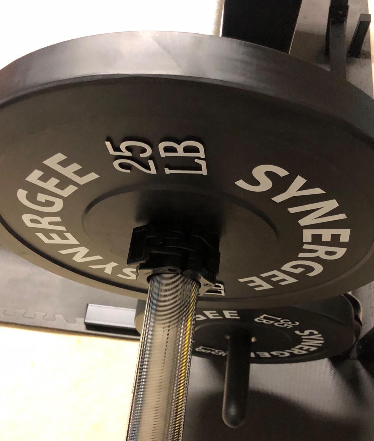 Synergee Bumper Plates Weight Plates Strength Conditioning Workouts Weightlifting - Sold in Pairs and Sets customer photo 1