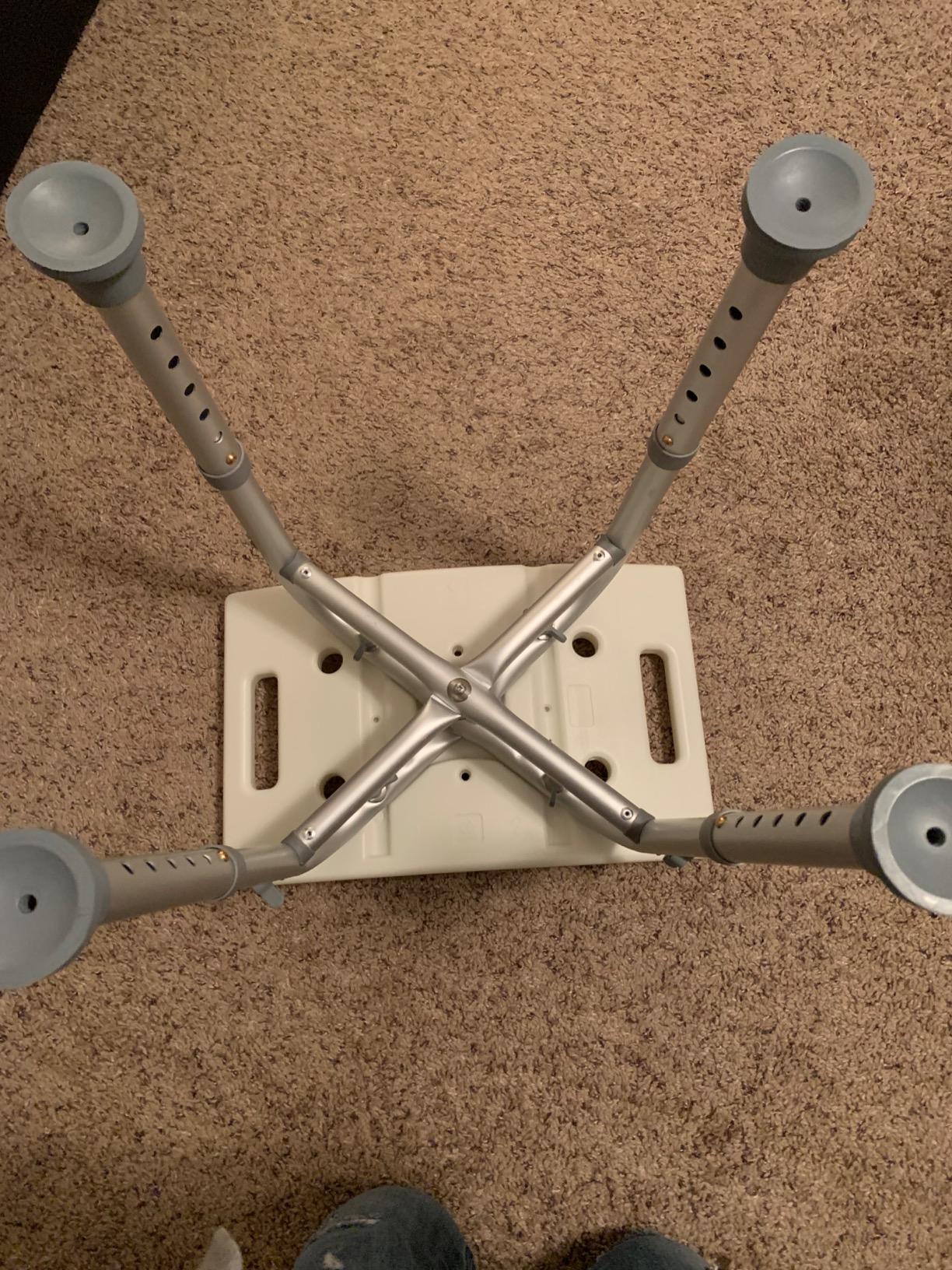 Dr. Kay's Adjustable shower Chair for inside shower with Unique Heavy Duty Crossbar Supports, Shower Stool for the inside tub, Bath stool, adjustable shower chair for the elderly and disabled, 500 lbs customer photo 1