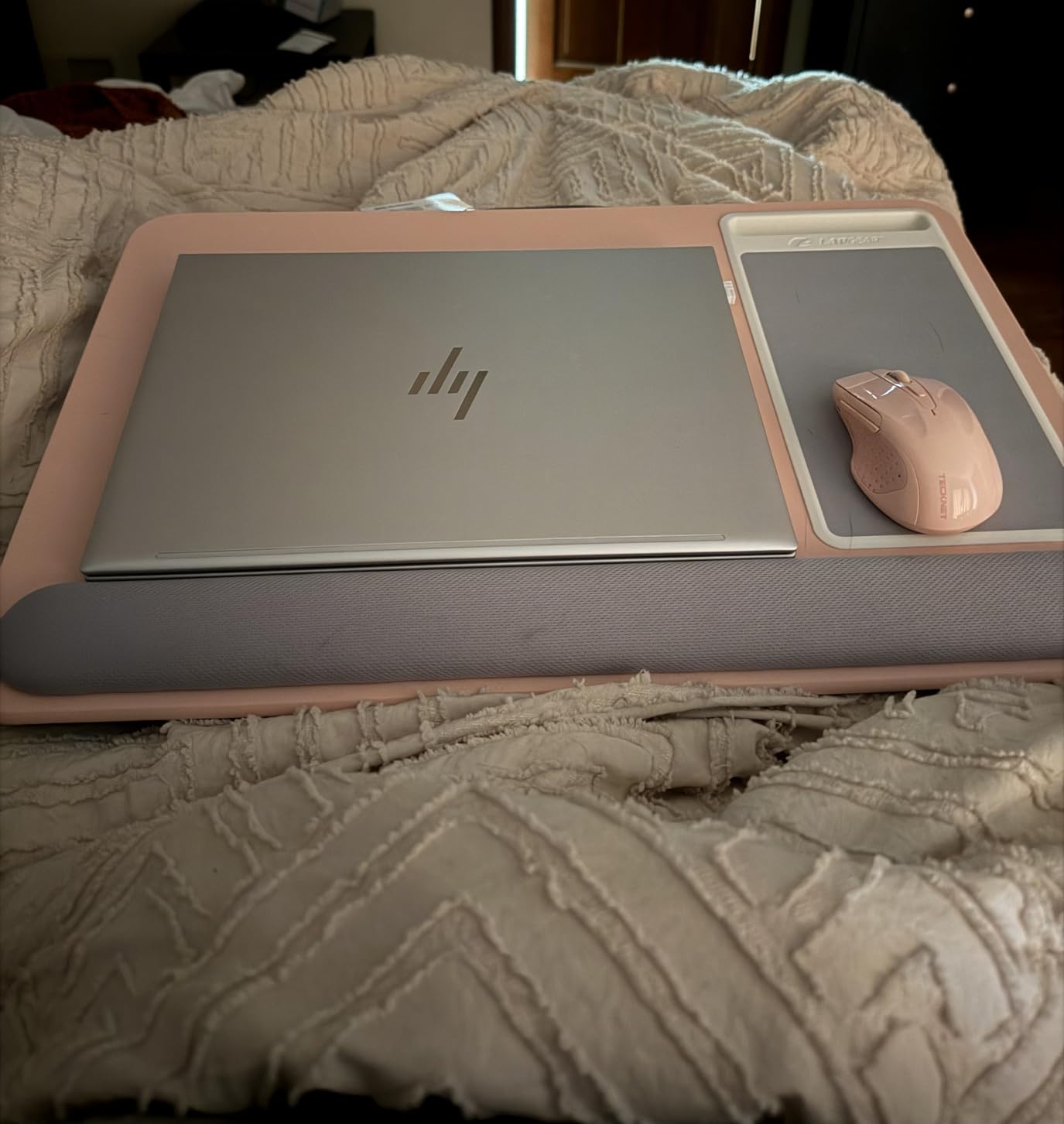 LAPGEAR Home Office Pro Lap Desk with Wrist Rest, Mouse Pad, and Phone Holder customer photo 2