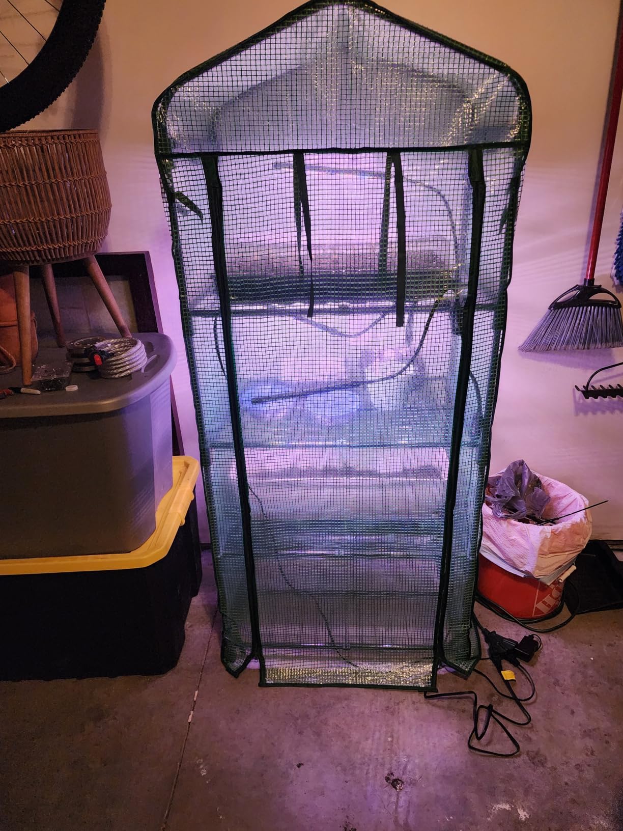 Ohuhu Mini Greenhouse for Indoor Outdoor, 27 x 19 x 62-Inch Small Plant Green House 4-Tier Rack Stand Portable Greenhouses with Durable PE Cover customer photo 2