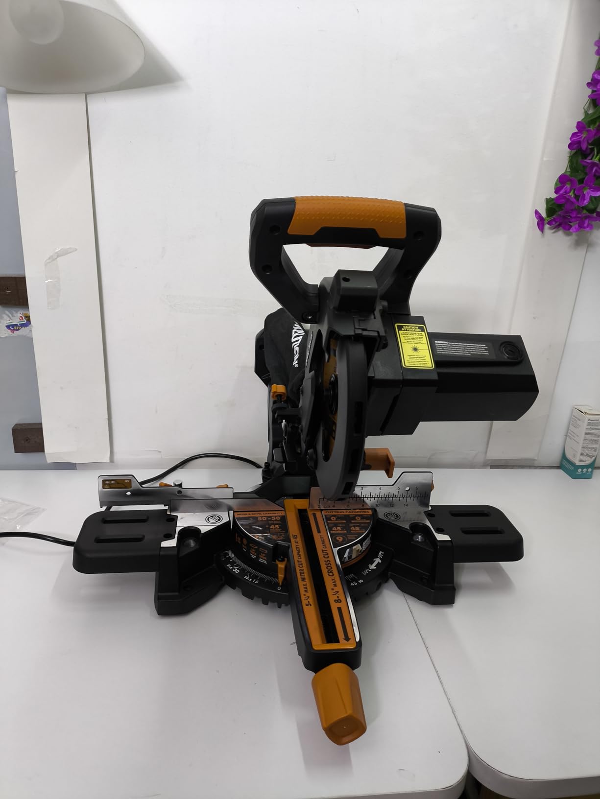 Evolution Power Tools R185SMS+ Sliding Miter Saw with Multi-Material Cutting, 7-1/4