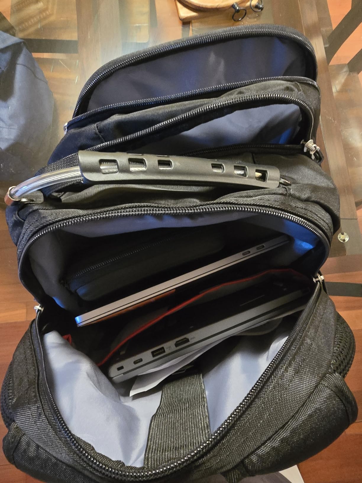 SHRRADOO Extra Large 50L Travel Laptop Backpack with combination lock, College Backpack Airline Approved Business Work Bag Fit 17 Inch Laptops for Men Women, Black customer photo 2