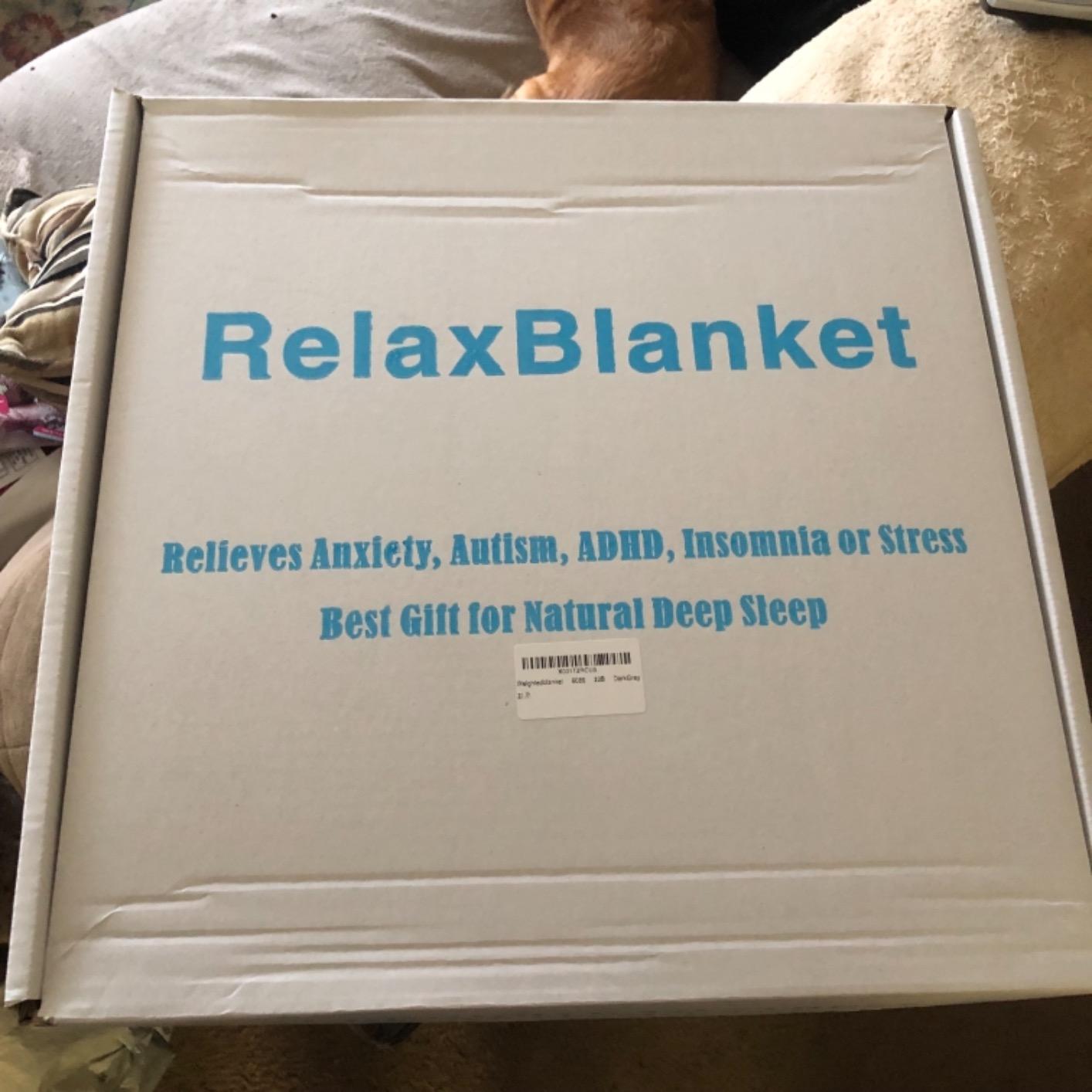 RelaxBlanket Weighted Blanket | 60''x80'',10lbs | for Individual Between 90-140 lbs | Premium Cotton Material with Glass Beads | Light Grey customer photo 1