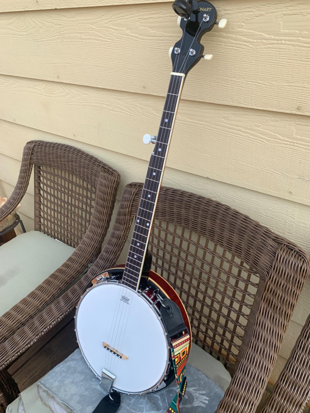 Costzon 5-String Banjo 24 Bracket with Geared 5th Tuner, Beginner Kit with Oxford Cloth Bag, Strap, Wiper, 3 Picks customer photo 1