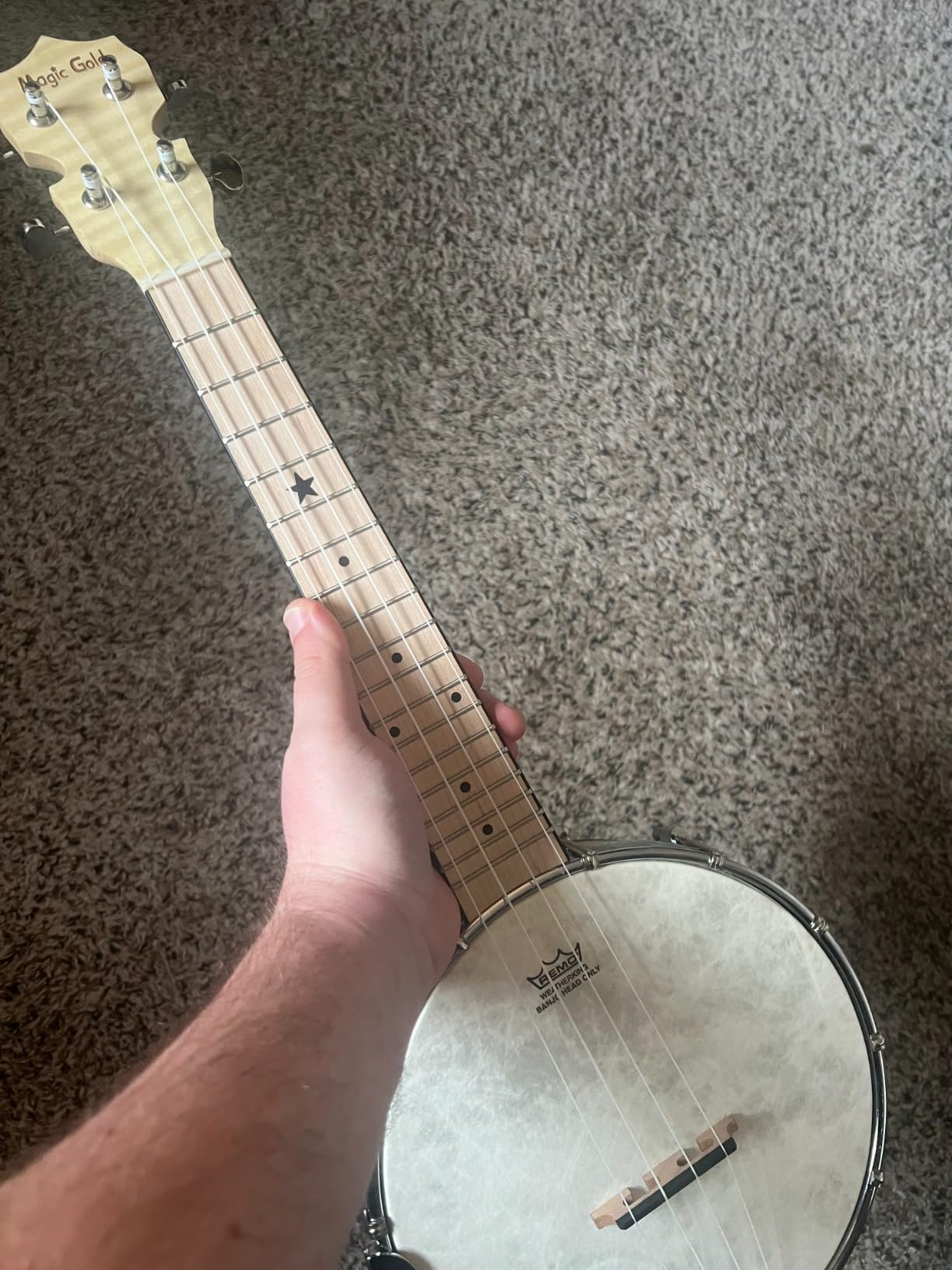 Kmise Banjo 5 String Banjos, Professional Full Size 38 Inch Open or Closed Back With Resonator, Bridge, Strings Pack, Finger Picks, Strap, Case, Tuner Accessories Set customer photo 1