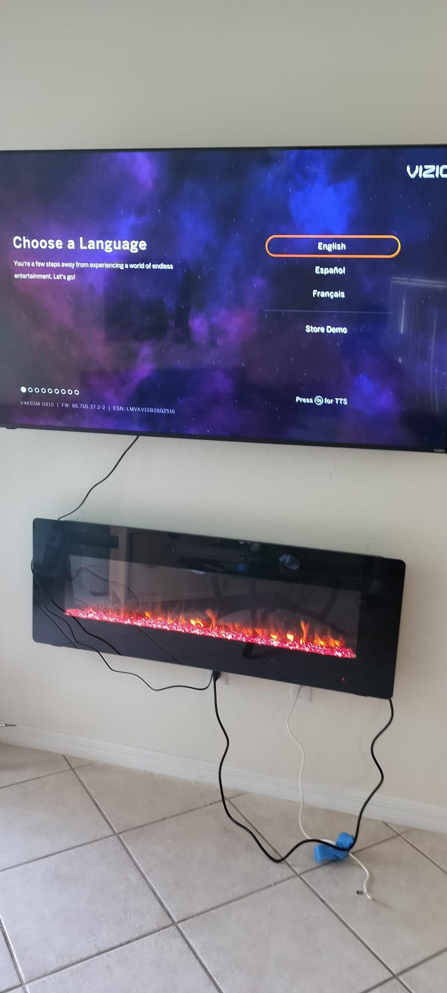 Xbeauty 50 inch Wall Mounted Recessed Electric Fireplace Insert, Ultra-Thin Lightweight LED Flush Mount Linear Fireplace Heater, Fit 2x4&2x6 Stud w/Touch Screen,Remote Control,750W-1500W,Black customer photo 2