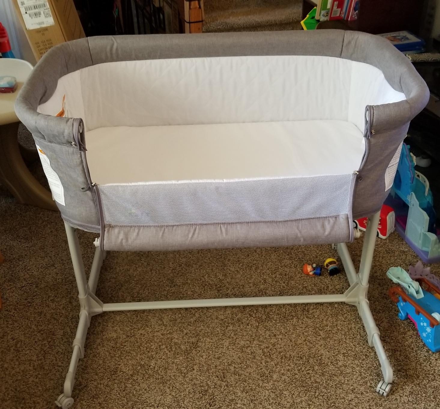 KoolerThings 3 in 1 Baby Bassinet, Bedside Sleeper, & Playpen, Easy Folding Portable Crib (Grey) customer photo 1
