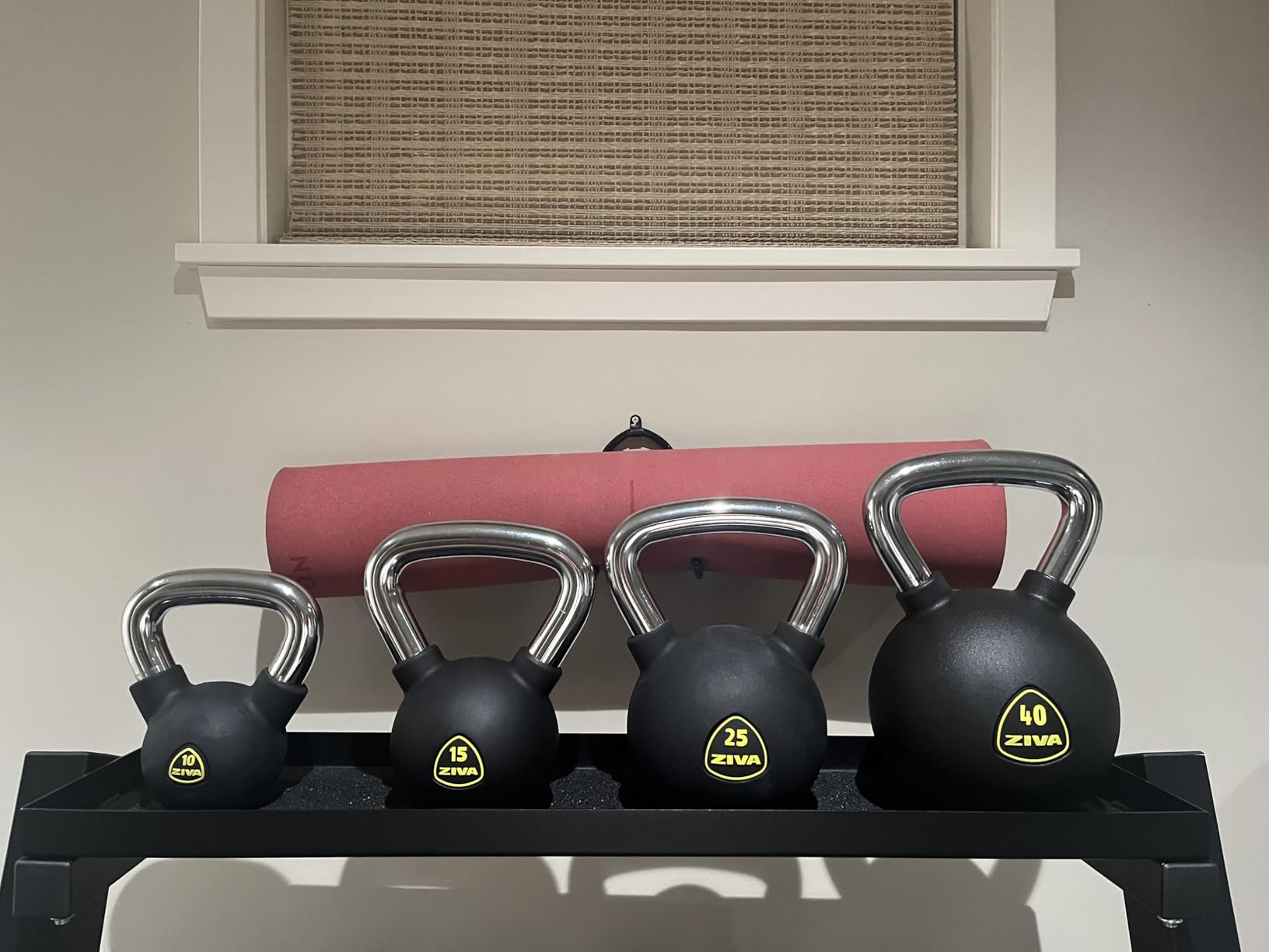 ZIVA Premium Kettlebell - Commercial Grade Rubber Urethane Coated Free Weights for Strength, Conditioning, Home Gym Workouts - Alloy Steel Grip - Available 5-50 lbs customer photo 1