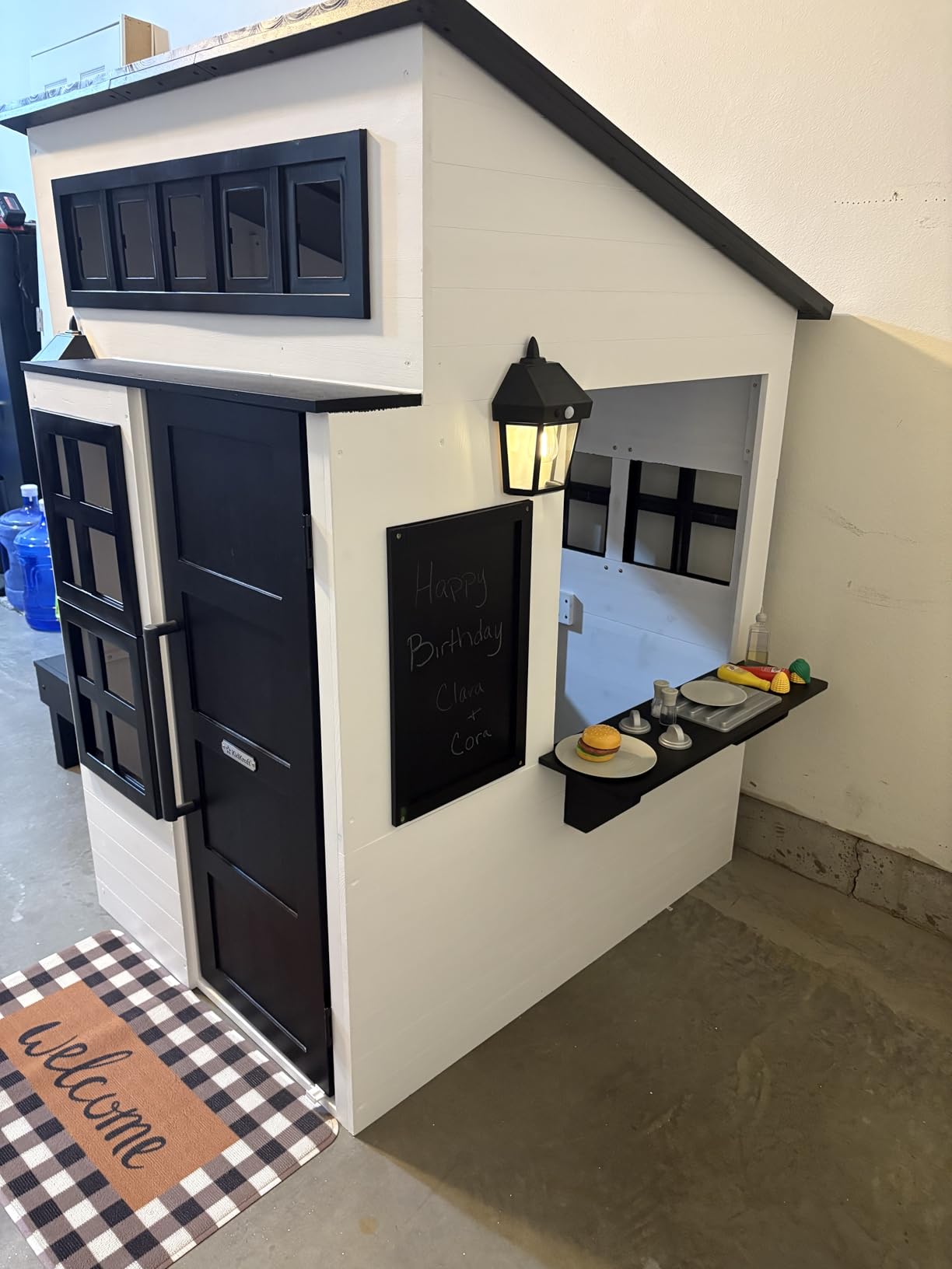 KidKraft Modern Outdoor Wooden Playhouse with Picnic Table, Mailbox and Outdoor Grill customer photo 2