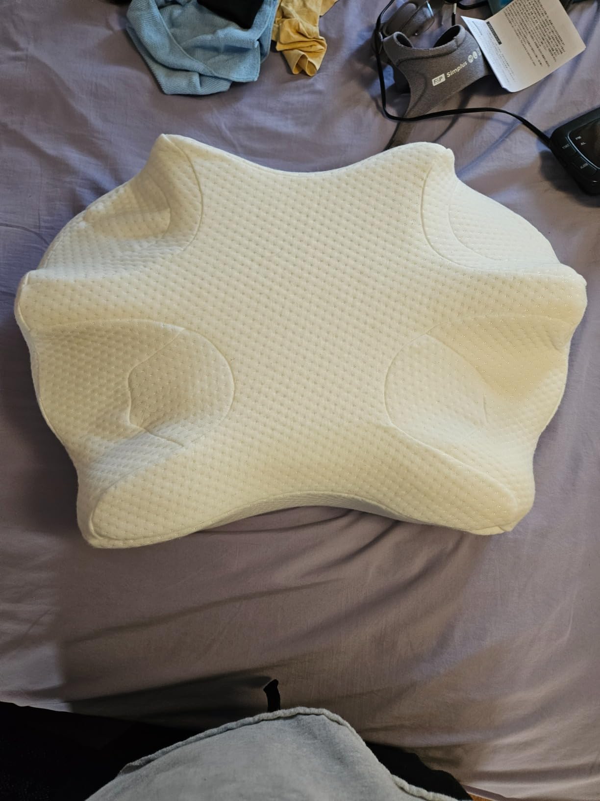 Lunderg CPAP Pillow for Side and Back Sleepers - Memory Foam with Adjustable Height - 2 Pillowcases Included - Reduce Air Leaks and Mask Pressure for Better Sleep customer photo 2